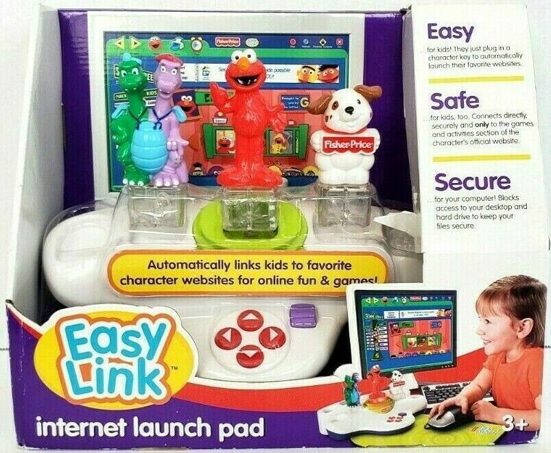 New Fisher-Price Easy Link Computer Internet Launch Pad Elmo Dragon Tales Dog