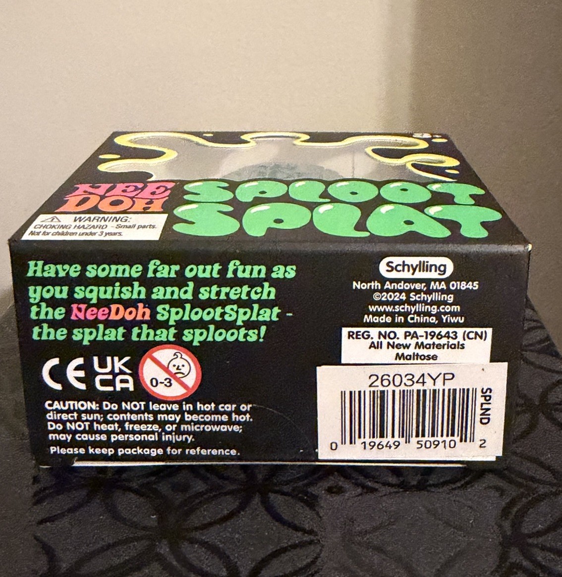NeeDoh SPLOOT SPLAT Nee Doh Splatter Fidget Squishy In Blue New