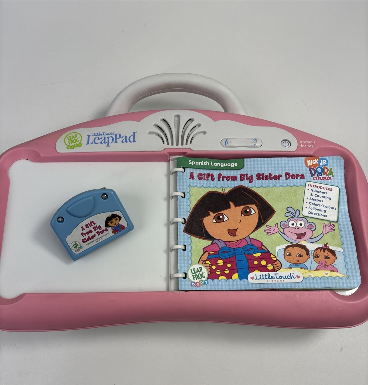 Leap Frog Little Touch Leap Pad Learning System PINK 8 Books & 7 Cartridges &Bag