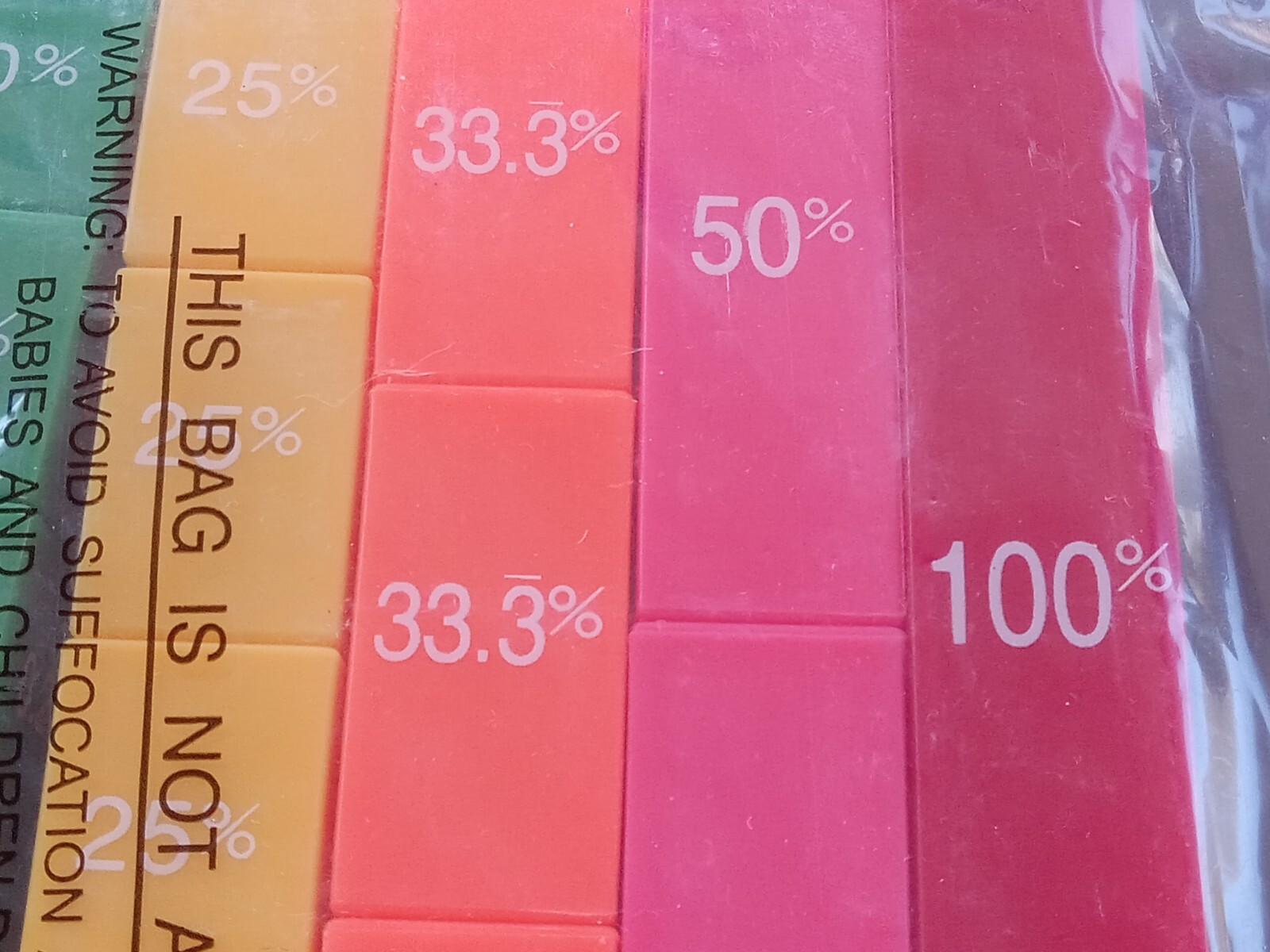 ETA Cuisenaire Fraction Tower Cubes Multicolored Fraction, Decimal, Percent