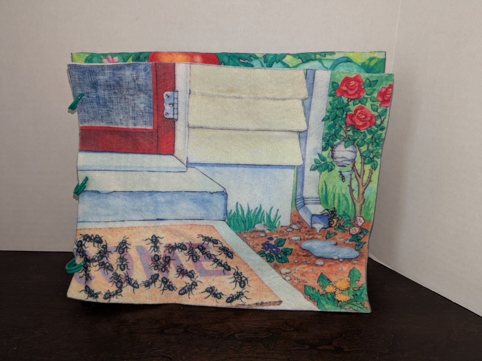 The Story Teller Felt Book W/ 37 Cutouts Bugs Garden Insects Ant Quiet Activity
