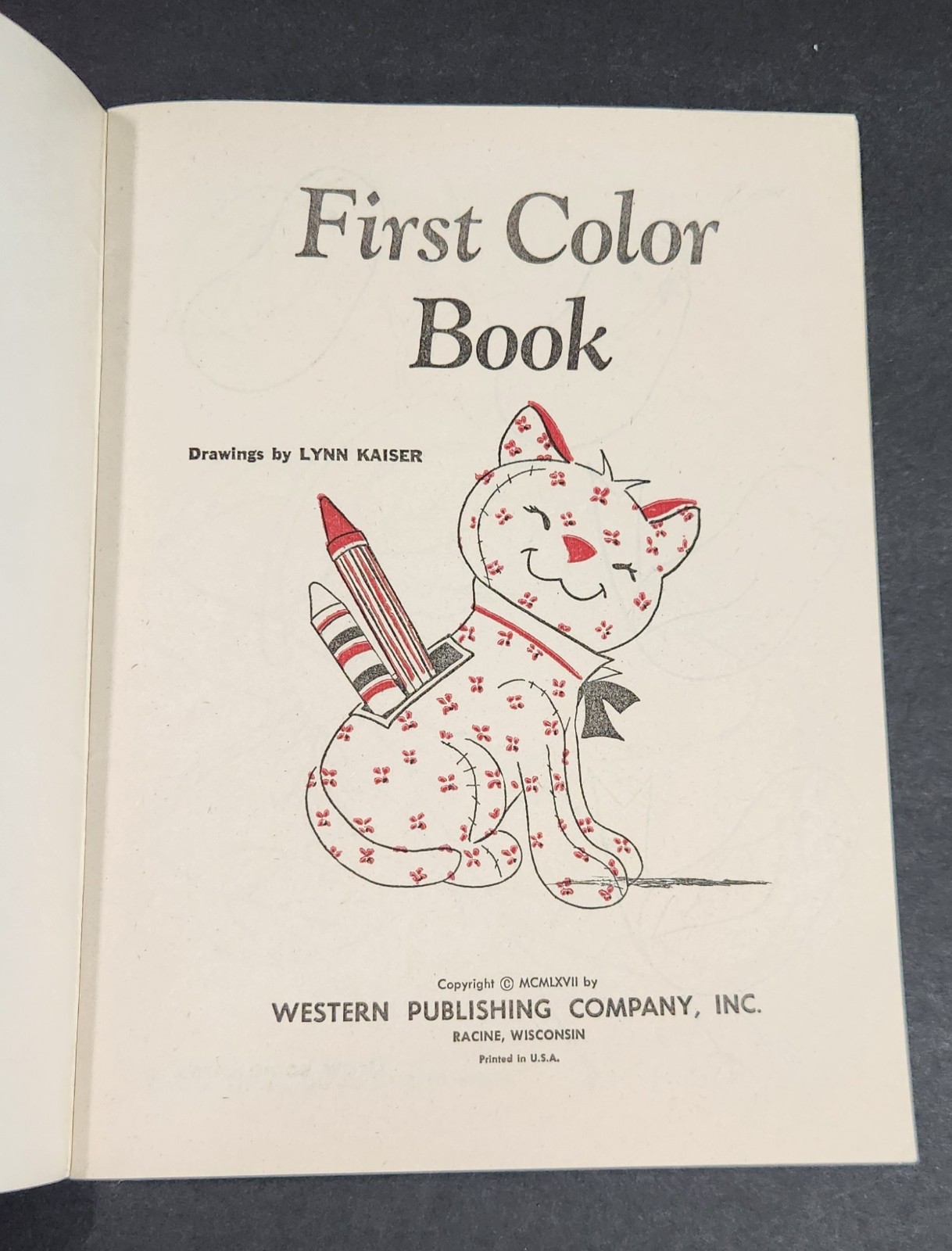 3 Vintage 1967 Coloring Books: Mother Goose, What-If Zoo & First Color Book