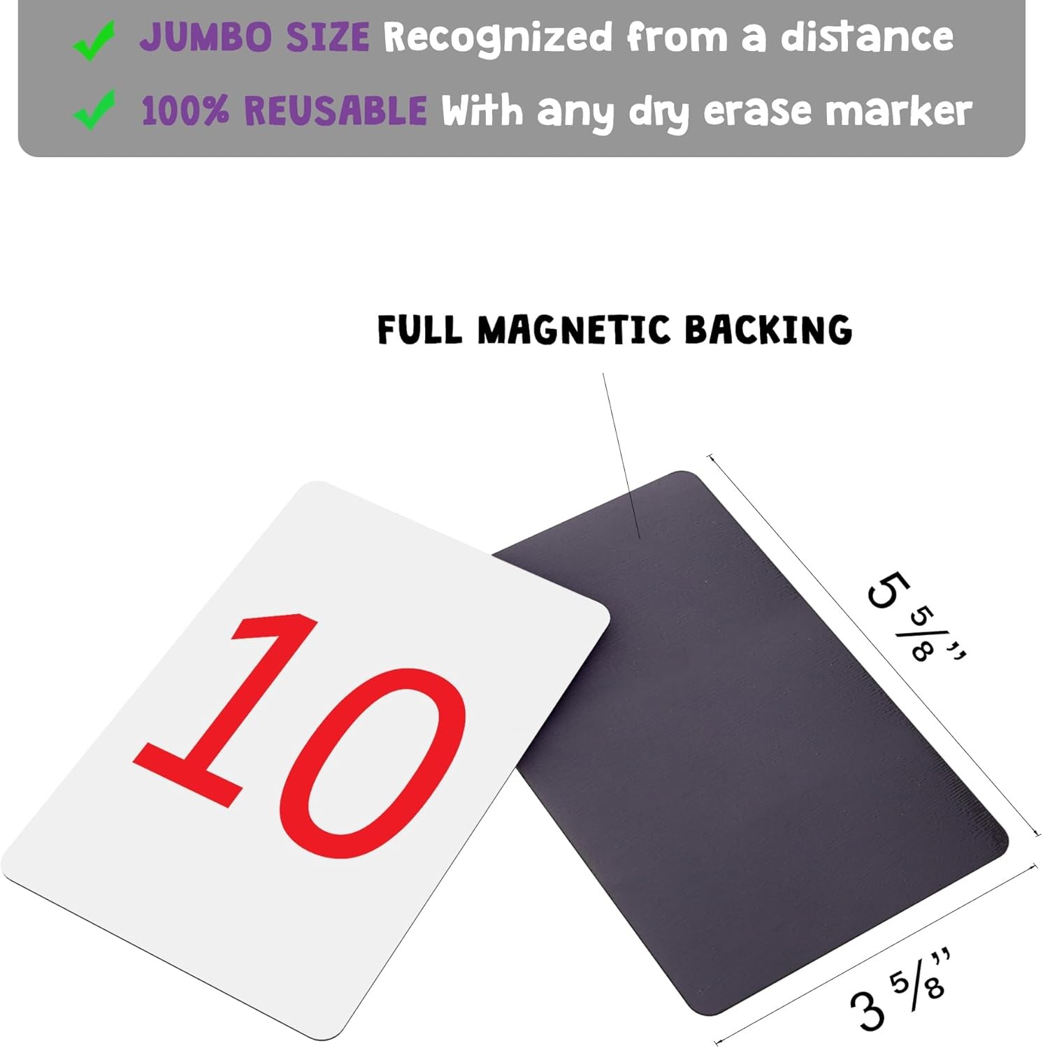 Magnetic Number Flash Cards Addition Subtraction Multiplication Division