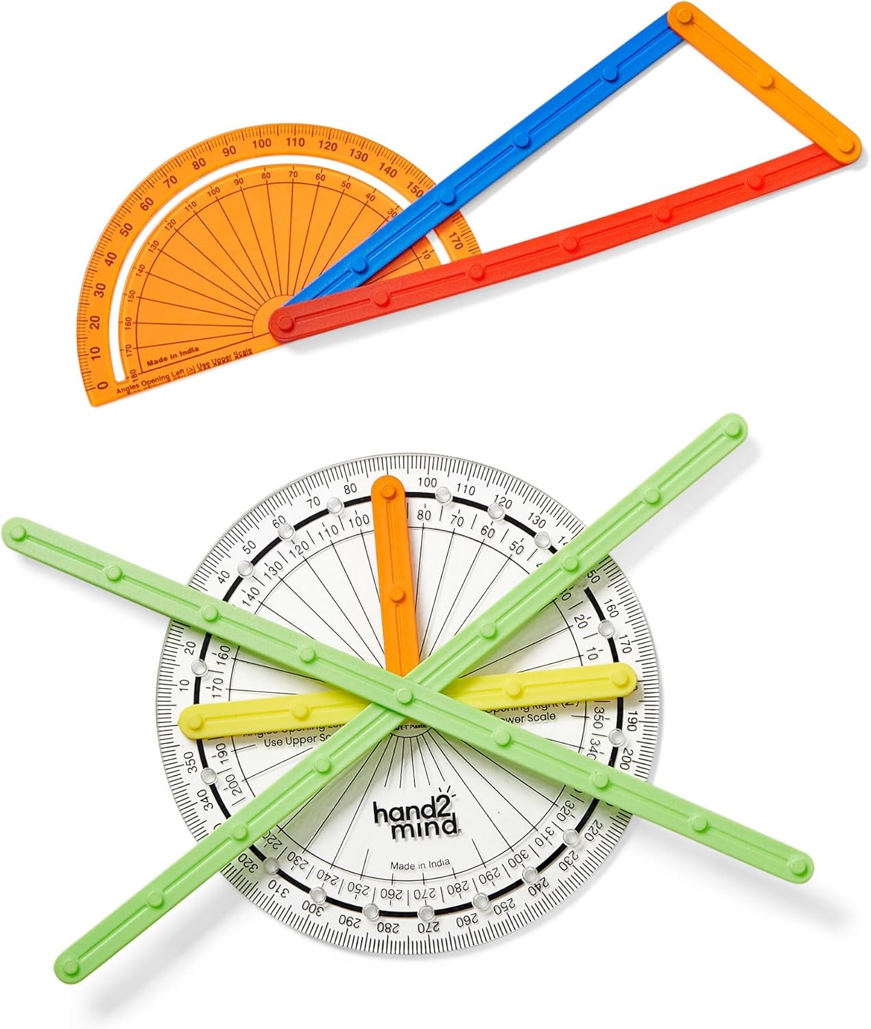 hand2mind AngLegs Classroom Set with 30 Protractors