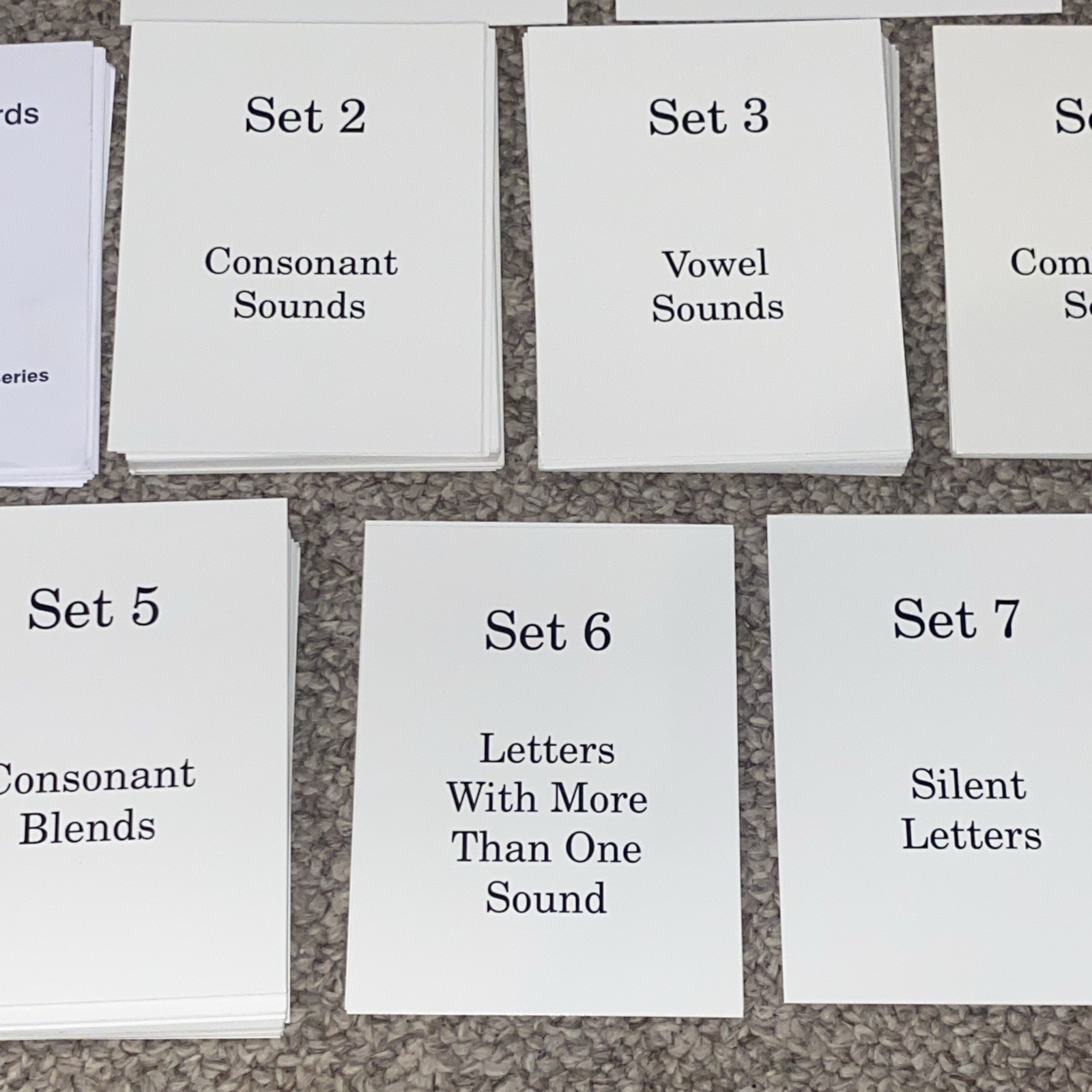 Phonics Flash Cards Rod and Staff Sets 2-7 With Picture Wall Cards 179 Count