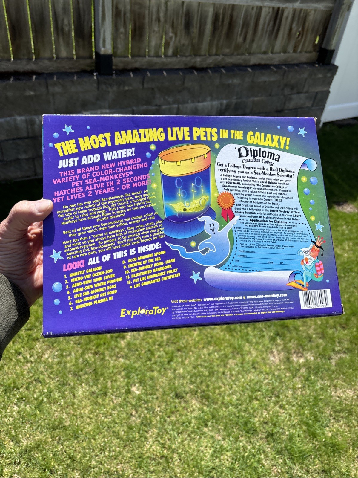 Amazing Live Sea-Monkeys SUNKEN TREASURE Tank Aquarium NEW RARE VTG 1998