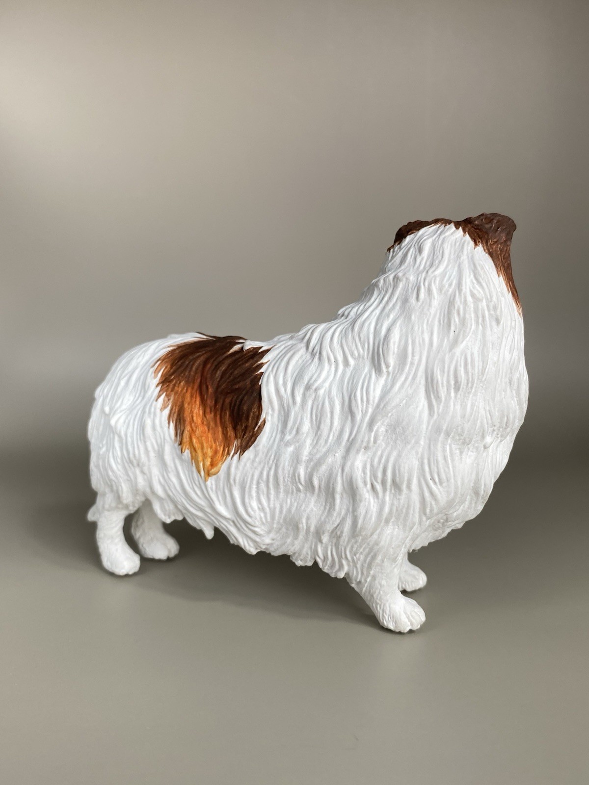 OOAK Custom Schleich Safari Ltd Rough Collie Sheep Dog Plastic Toy Animal Figure