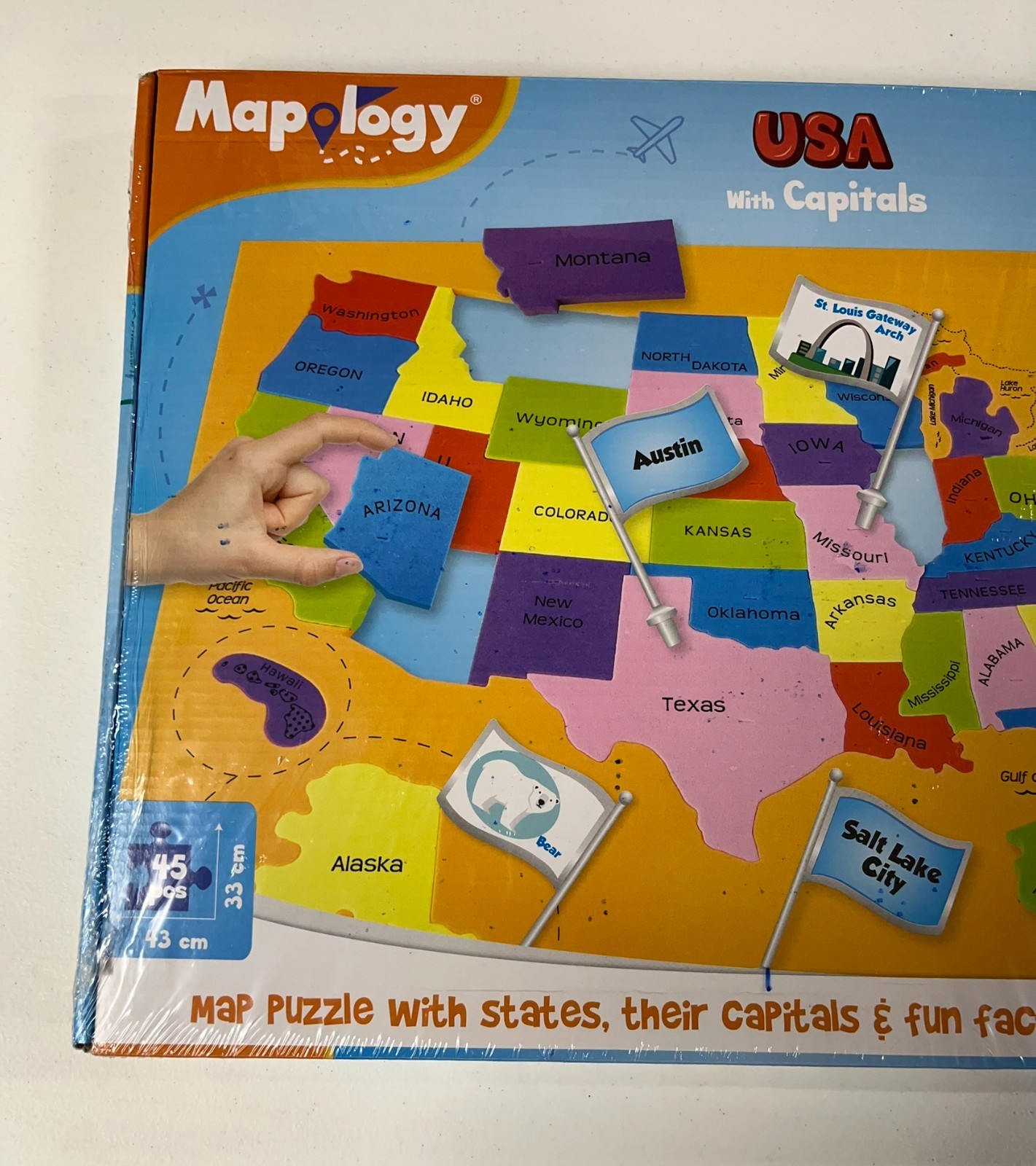 Mapology USA Map with Capitals | Learning States and Capitals | US Geography NEW