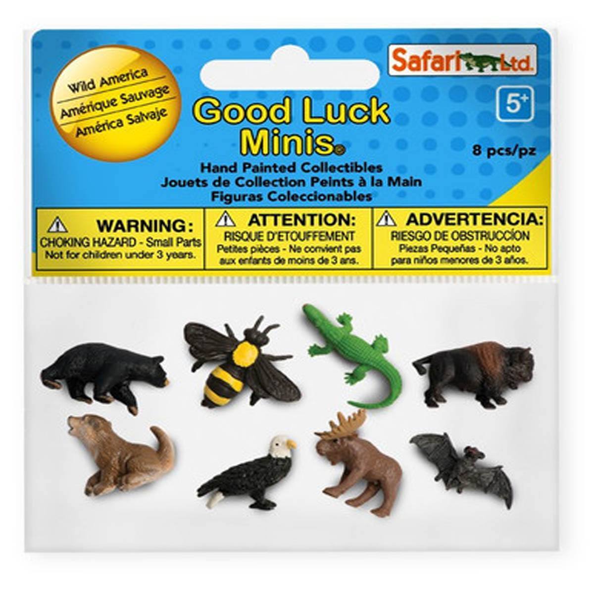 Wild America Fun Pack Mini Good Luck Figures Safari Ltd NEW Educational Toys