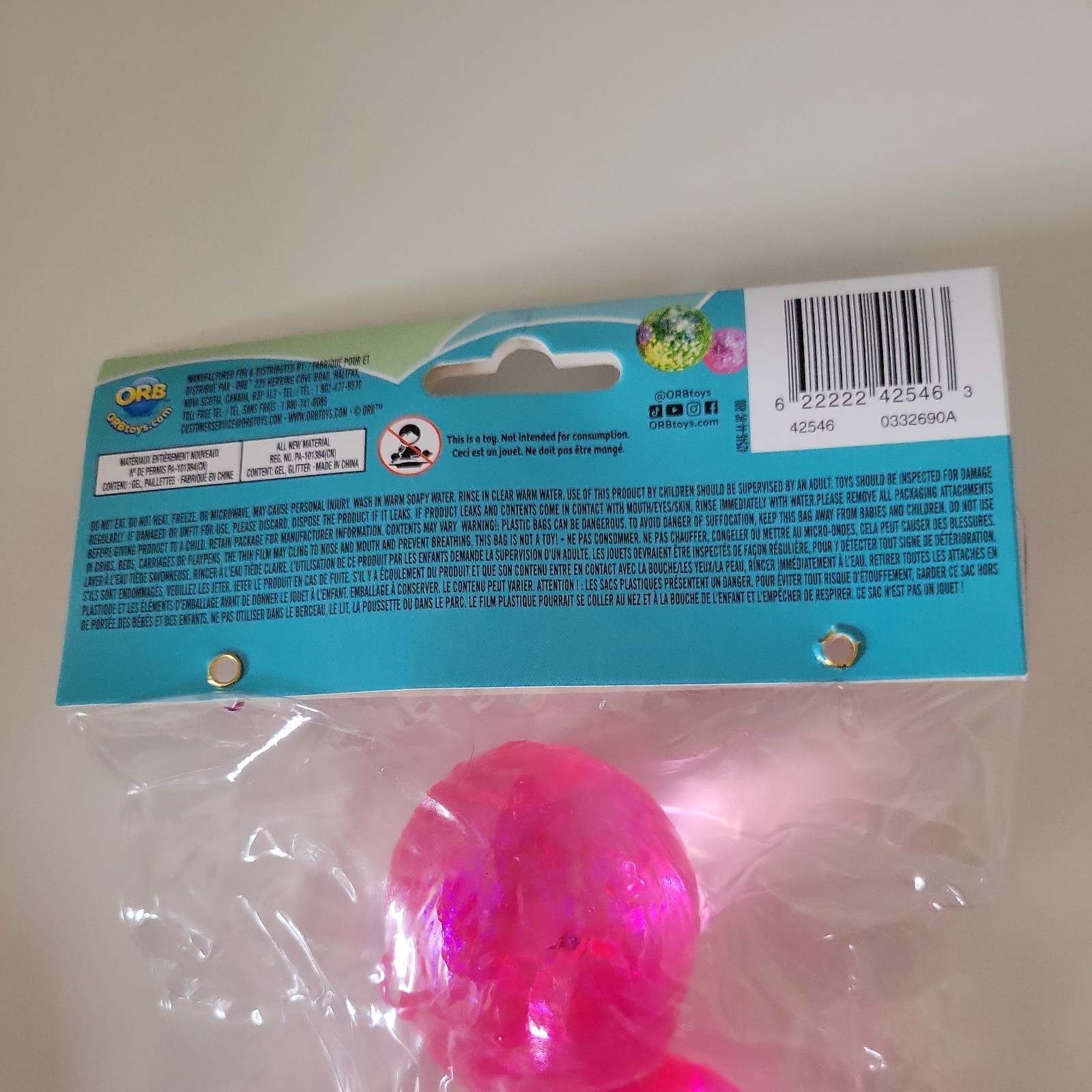 Sugar Swaps Orb Curiosities 5″ BABY Glitter Squishy SET OF 3 Pink Blue Purple