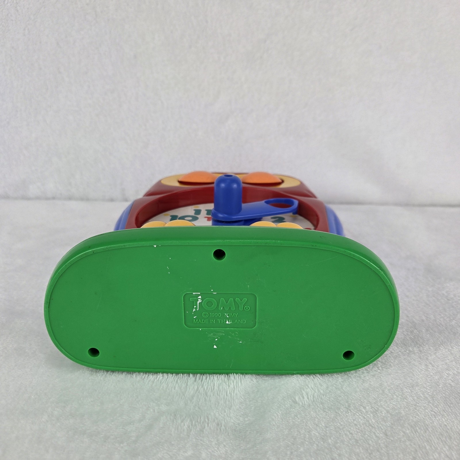 Vintage 1990 TOMY Owl Teaching Clock Toy Mechanical Working Educational