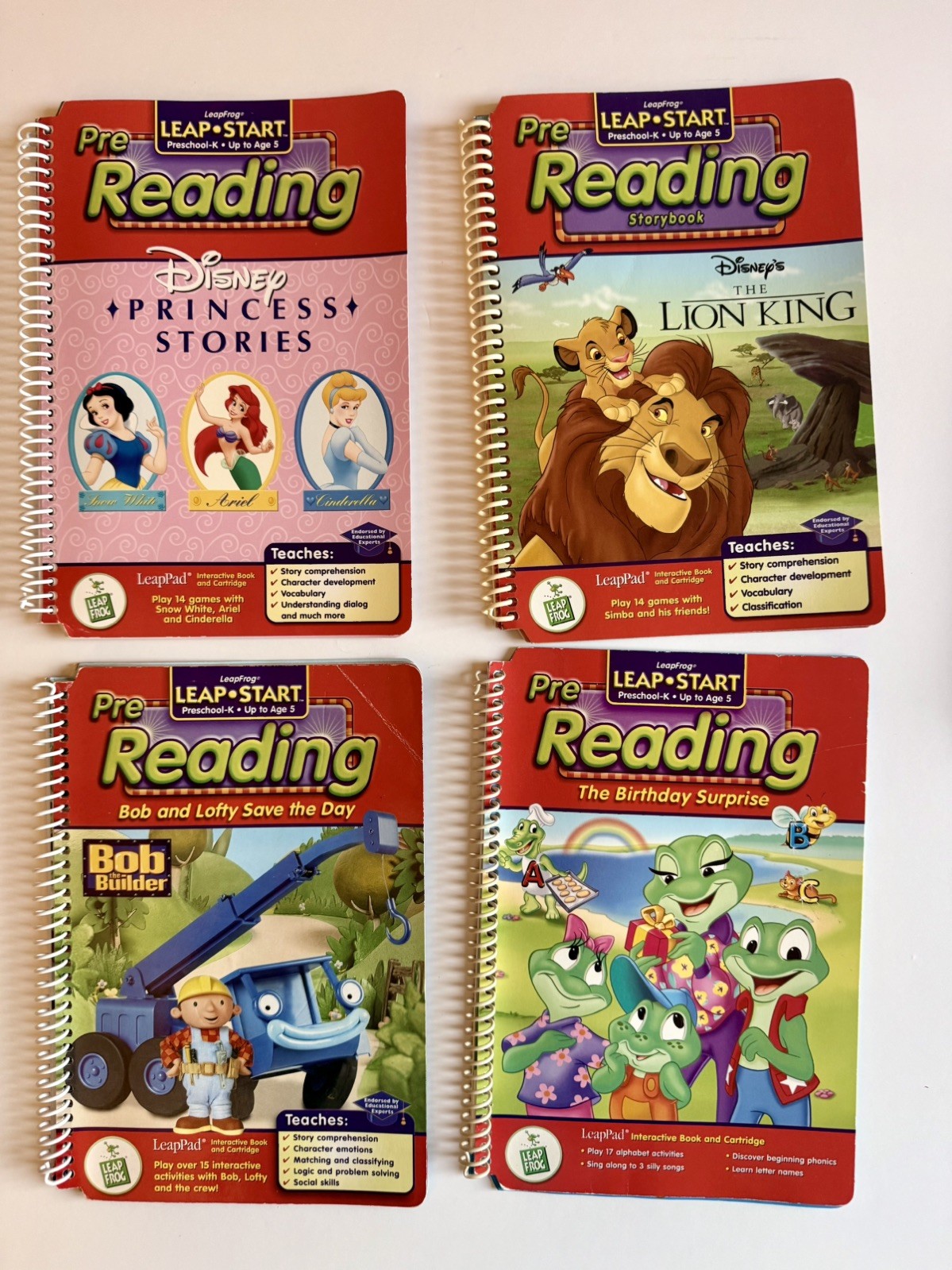 Leapfrog LeapStart Learn to Read+ books K-5 lot of 7