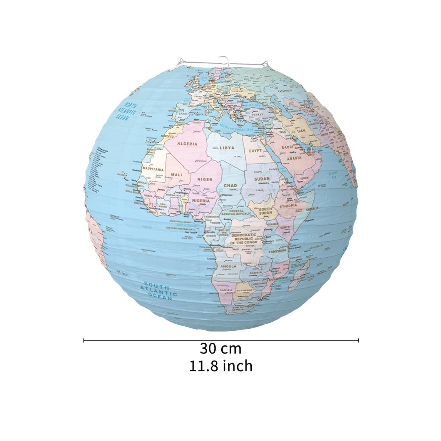 World Map Globes Hanging Paper Lantern Map Classroom Decorations Travel Theme…