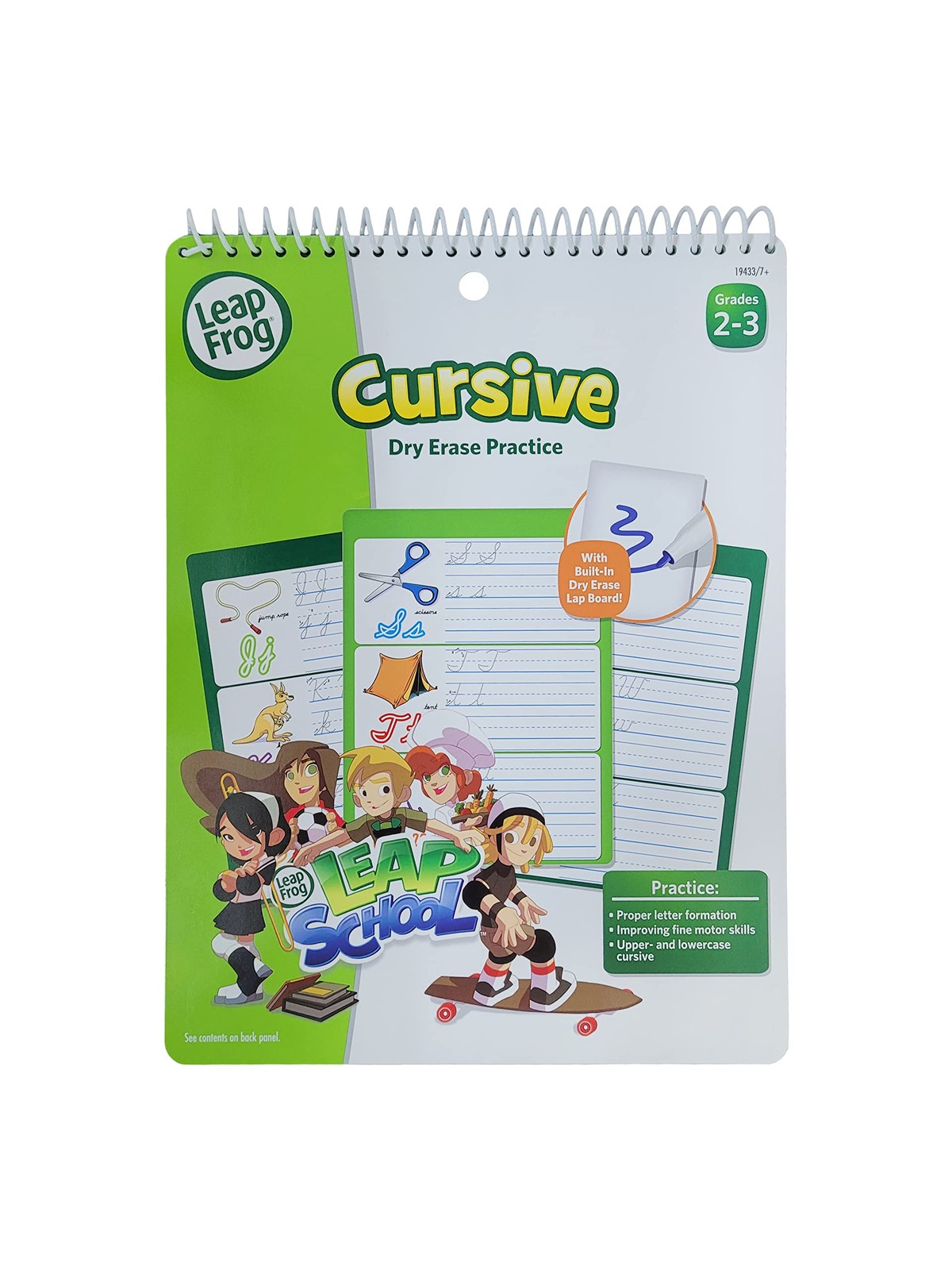 Leapfrog Leapschool Cursive Dry Erase Practice 8.5 x 11 inches, White Or Na