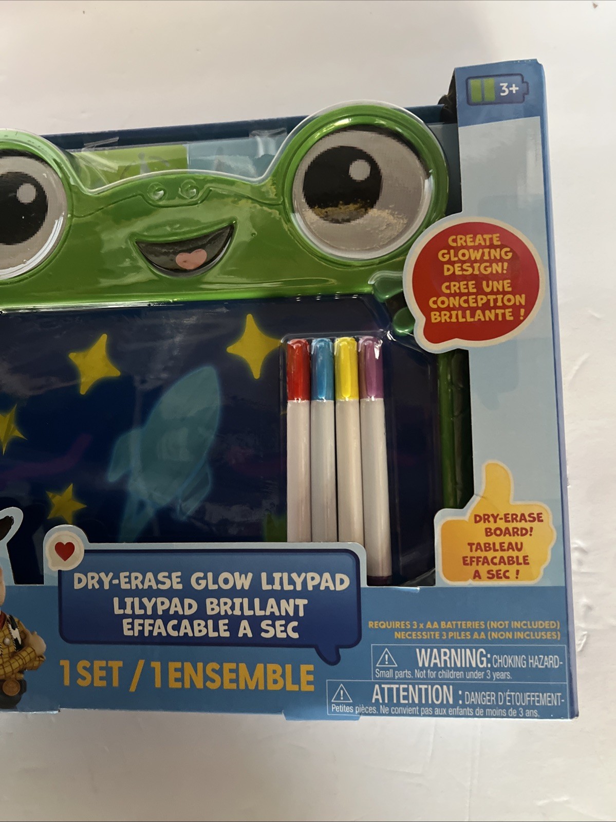 Toy Story 5 Lilypad/Pixar Dry Erase Glow in the Dark Drawing Board, In hand