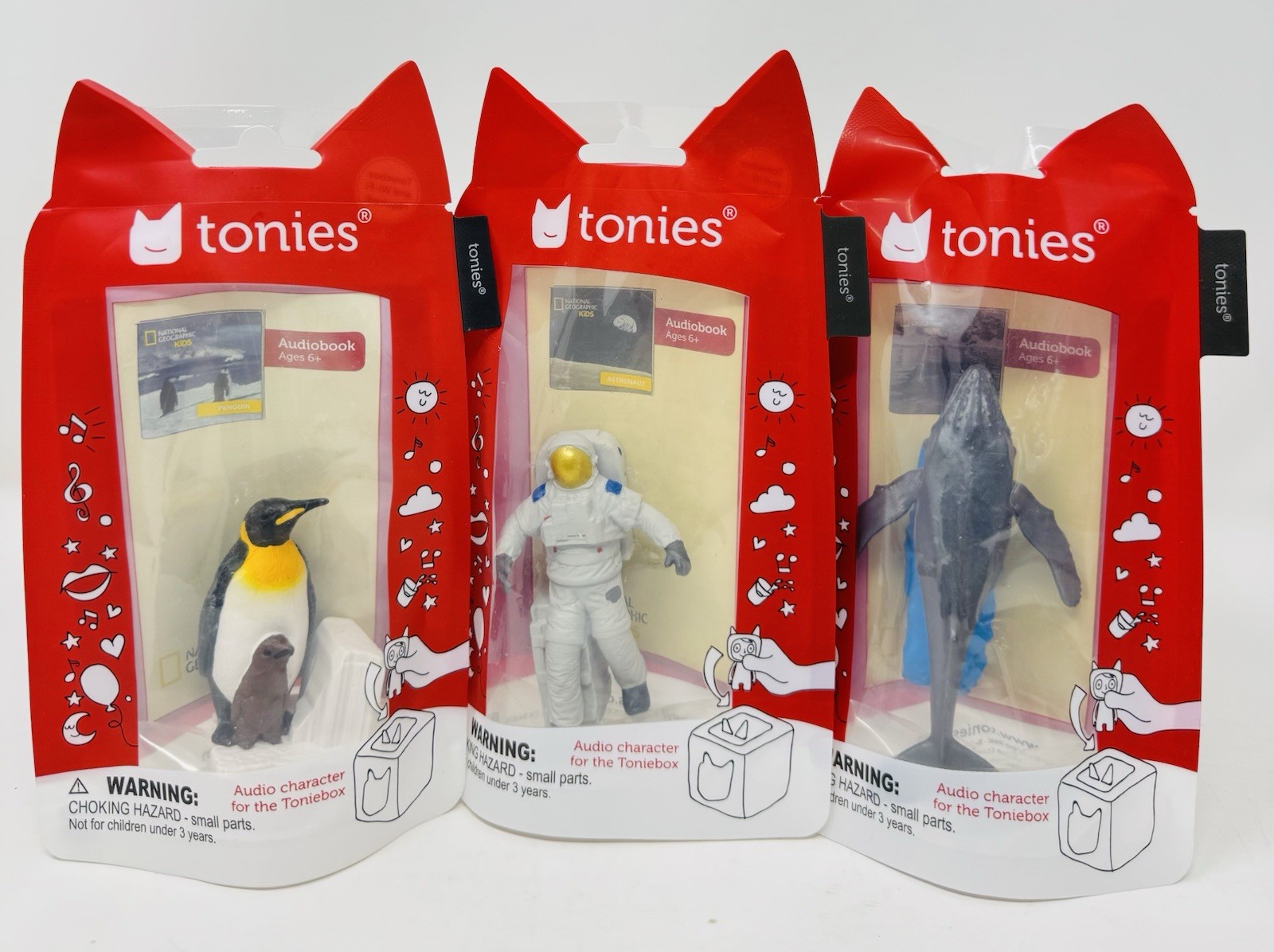 National Geographic Kids Whale, Astronaut, Penguin Tonie Audio – Tonies (USA)