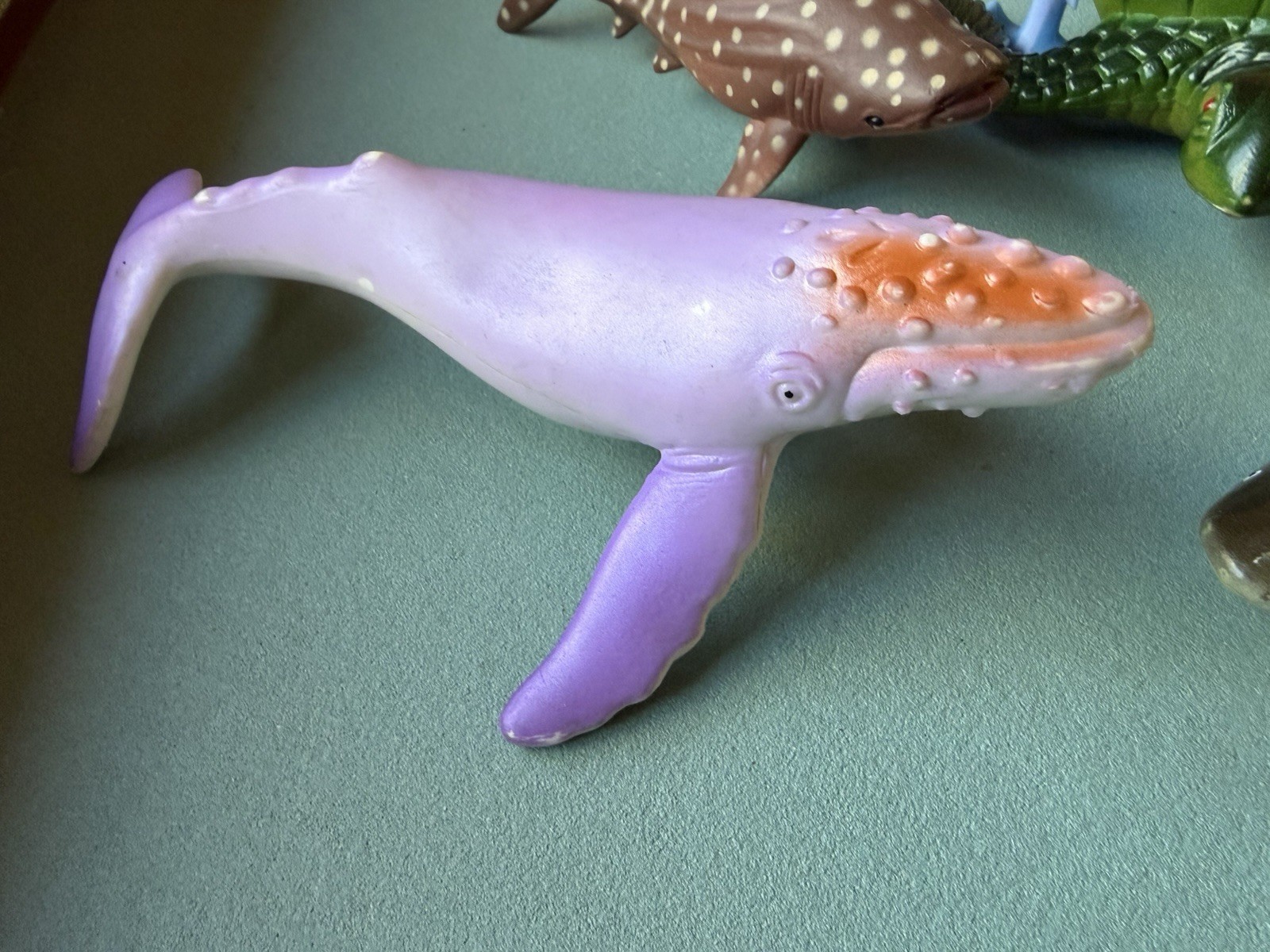 Lot Of 5 Ocean Figure – 1995 Tiger Shark + Turtle + Humpback Whale Sea Toys