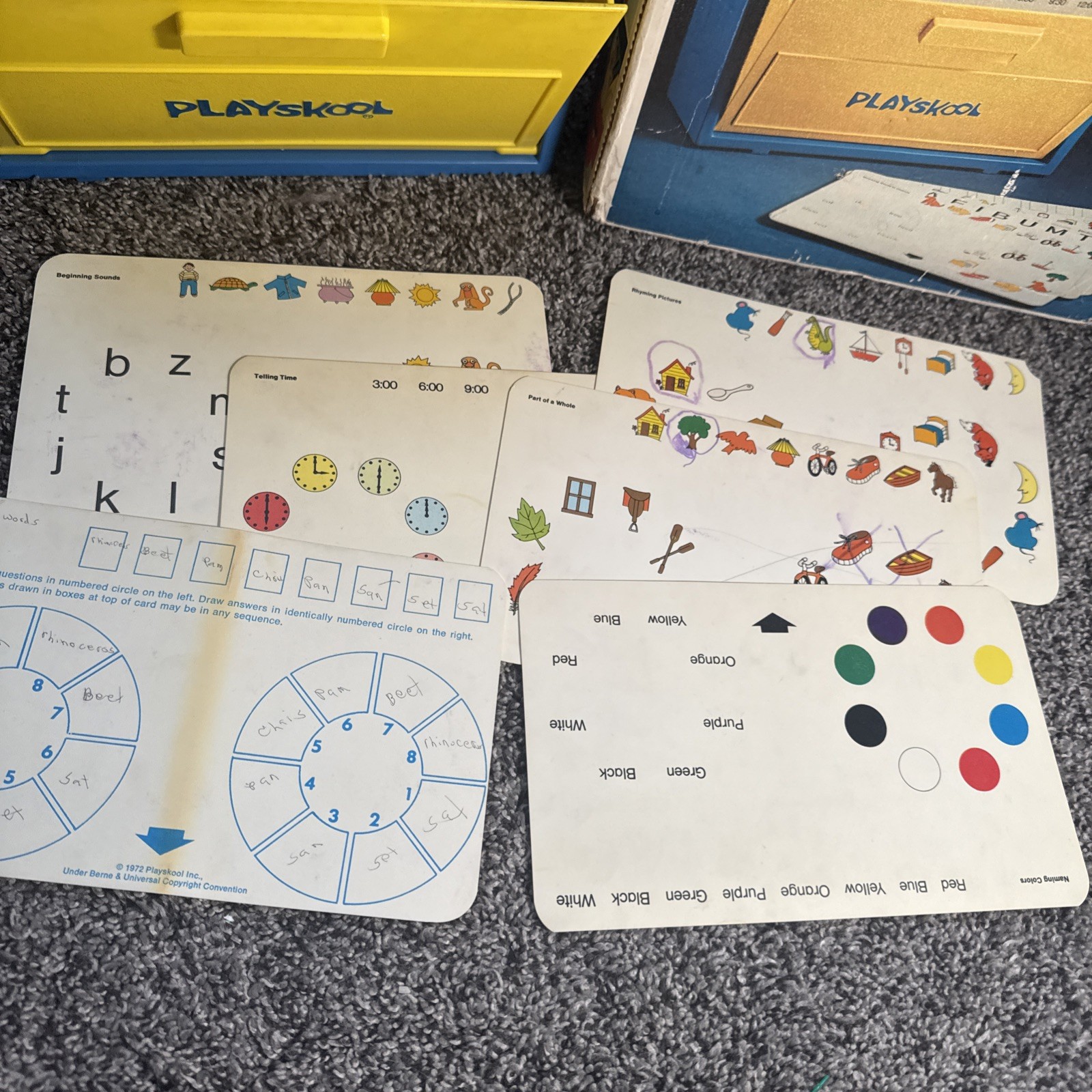 Vintage Toy 1972 Playskool Reel to Reel Play N Learn Computer Interactive Cards