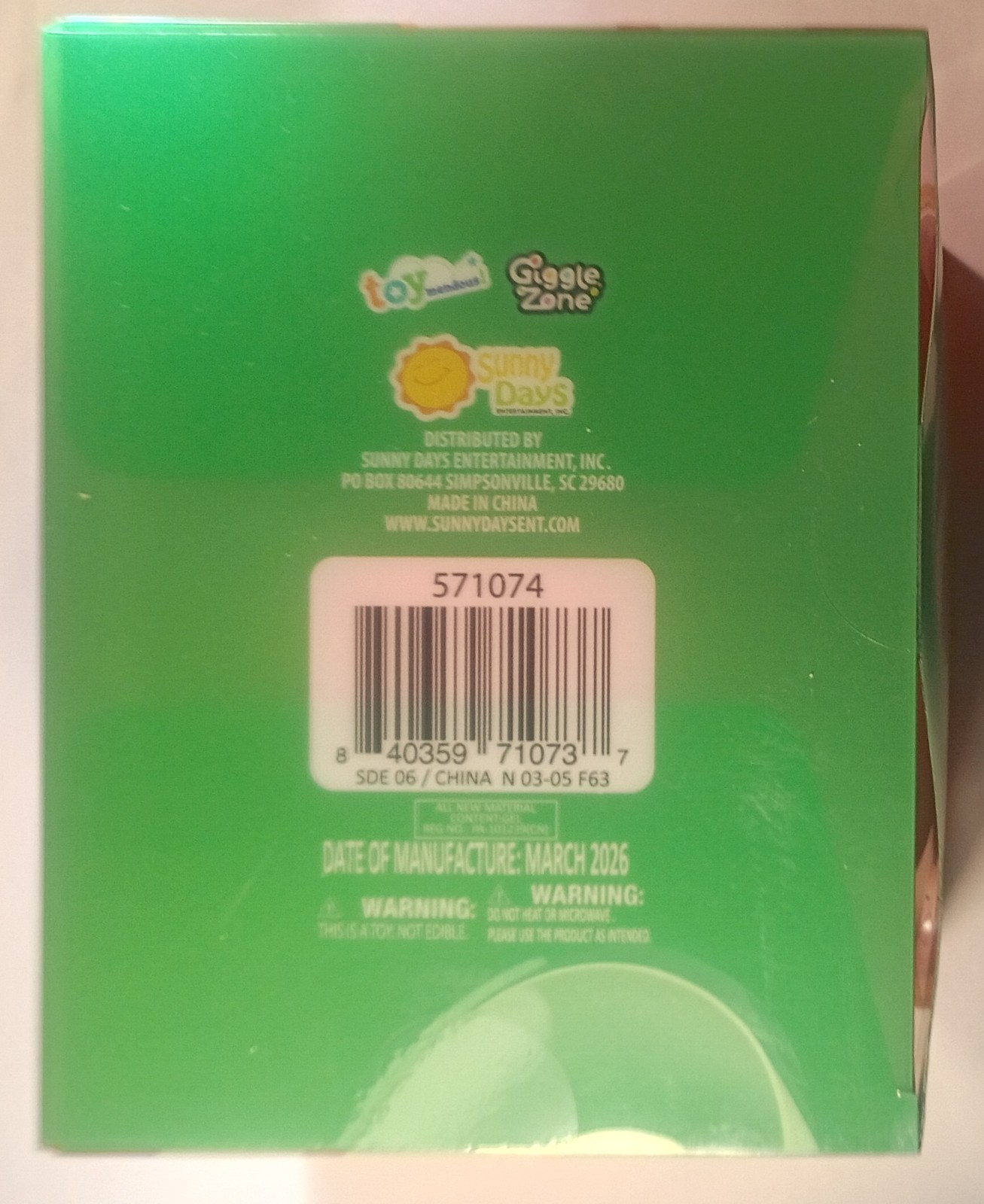 Squeezy Peach Ball Squish Squishy Stress Reliever Fidget Toy New In Pack