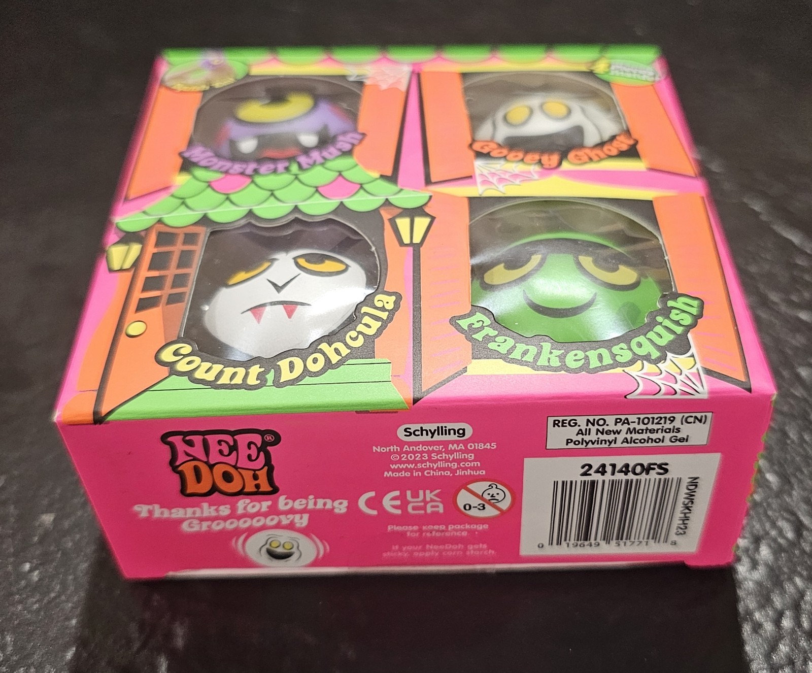 RARE Teenie NeeDoh Haunted House 4 Pack Halloween Minis Spooky Squishkin