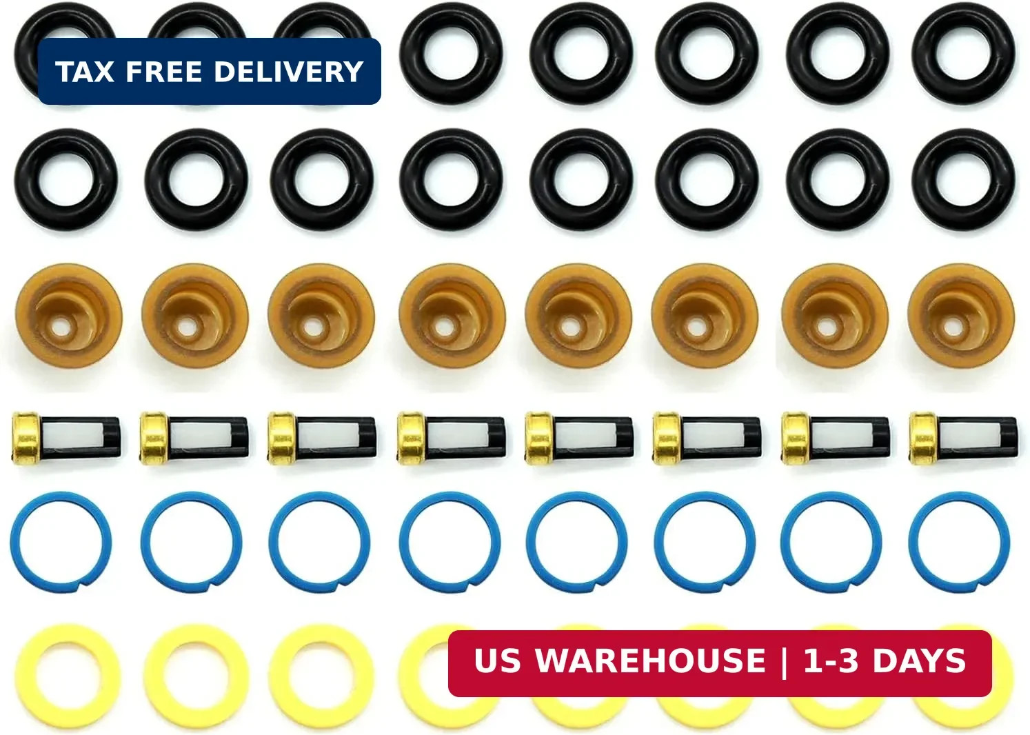 HiSport Fuel Injector Seal Kits Compatible with Ford Mercury Lincoln Jeep V8 5.4