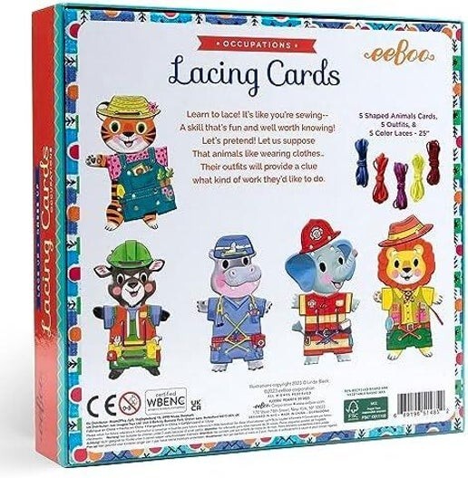 Dress Up Lacing Cards Occupations Edition