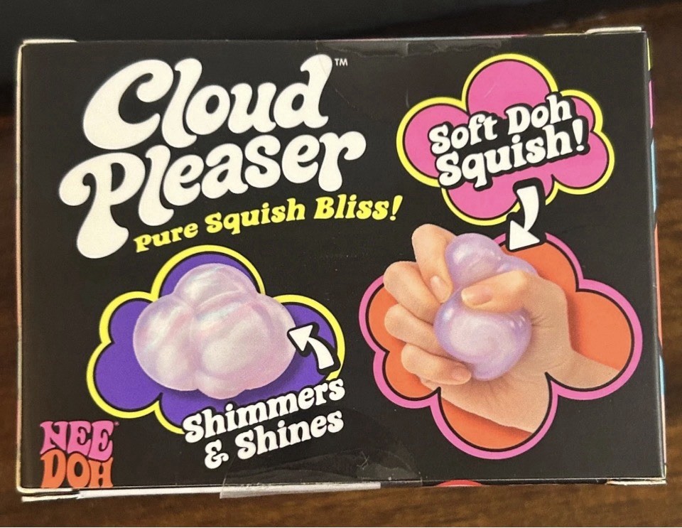 Nee Doh Cloud Pleaser Squishy, Purple, Rare, Authentic, Brand New-Unopened