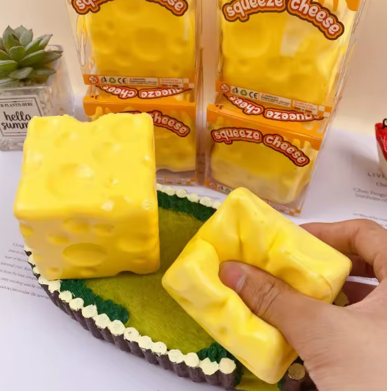 Squeeezy Cheese – Cheese Squishy Toy, Stress Relief Sensory Fun Toys