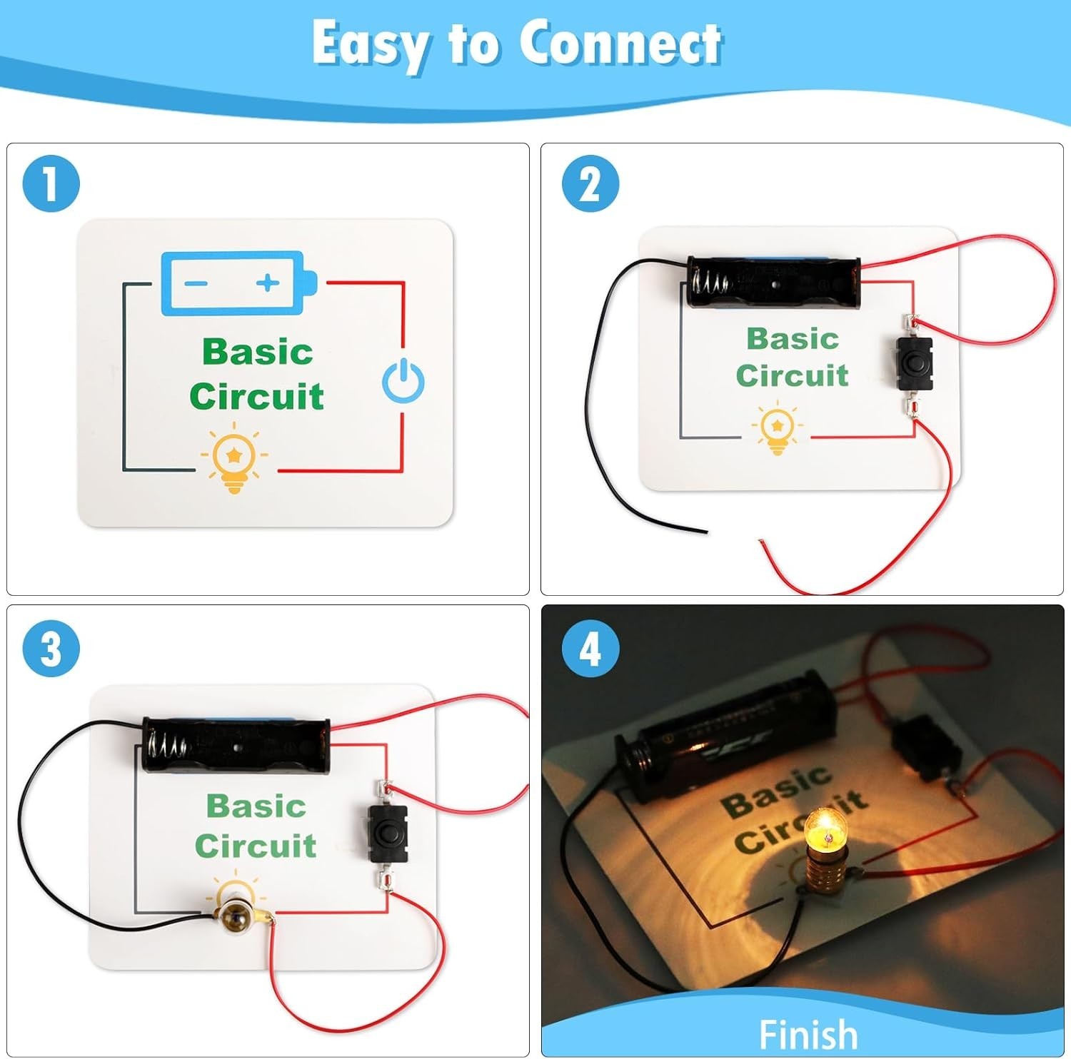 Hands-On Electric Circuit Science Kit for Kids 8+ – 12 Fun Experiments Included
