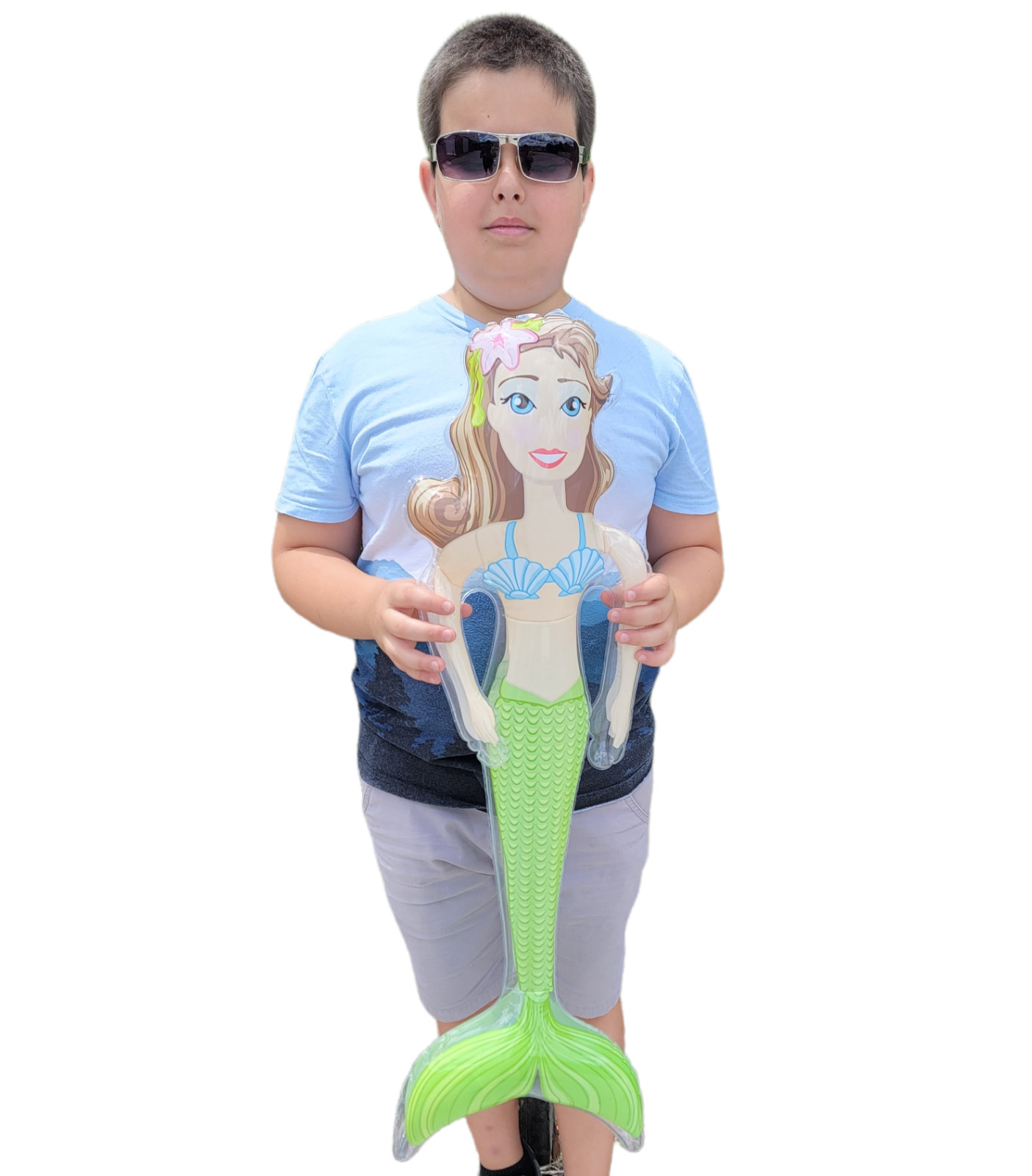 Cool Colorful Inflatable Mermaids (About 33″) 2 Pack -Blond and Brunette Mermaid