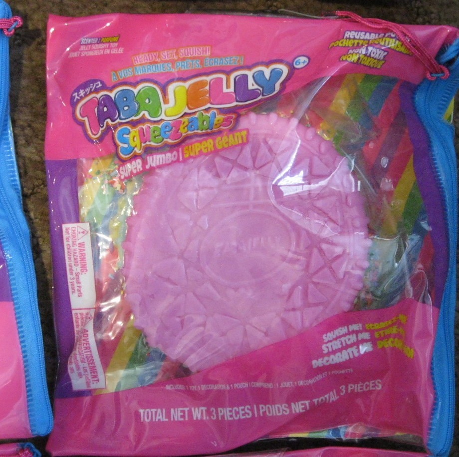 6 Taba Squishy Jelly Squeezeables Super Jumbo Kitty Ice Cream Waffle Cookie +