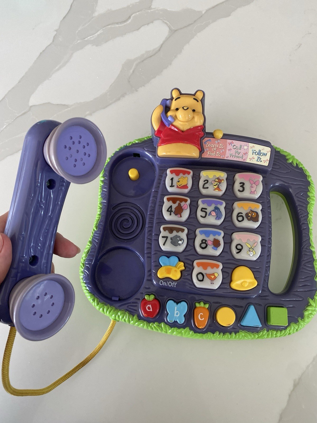VTech Teach’n Lights Phone Disney Winnie the Pooh Learning Toy Phone (2000) Y2K