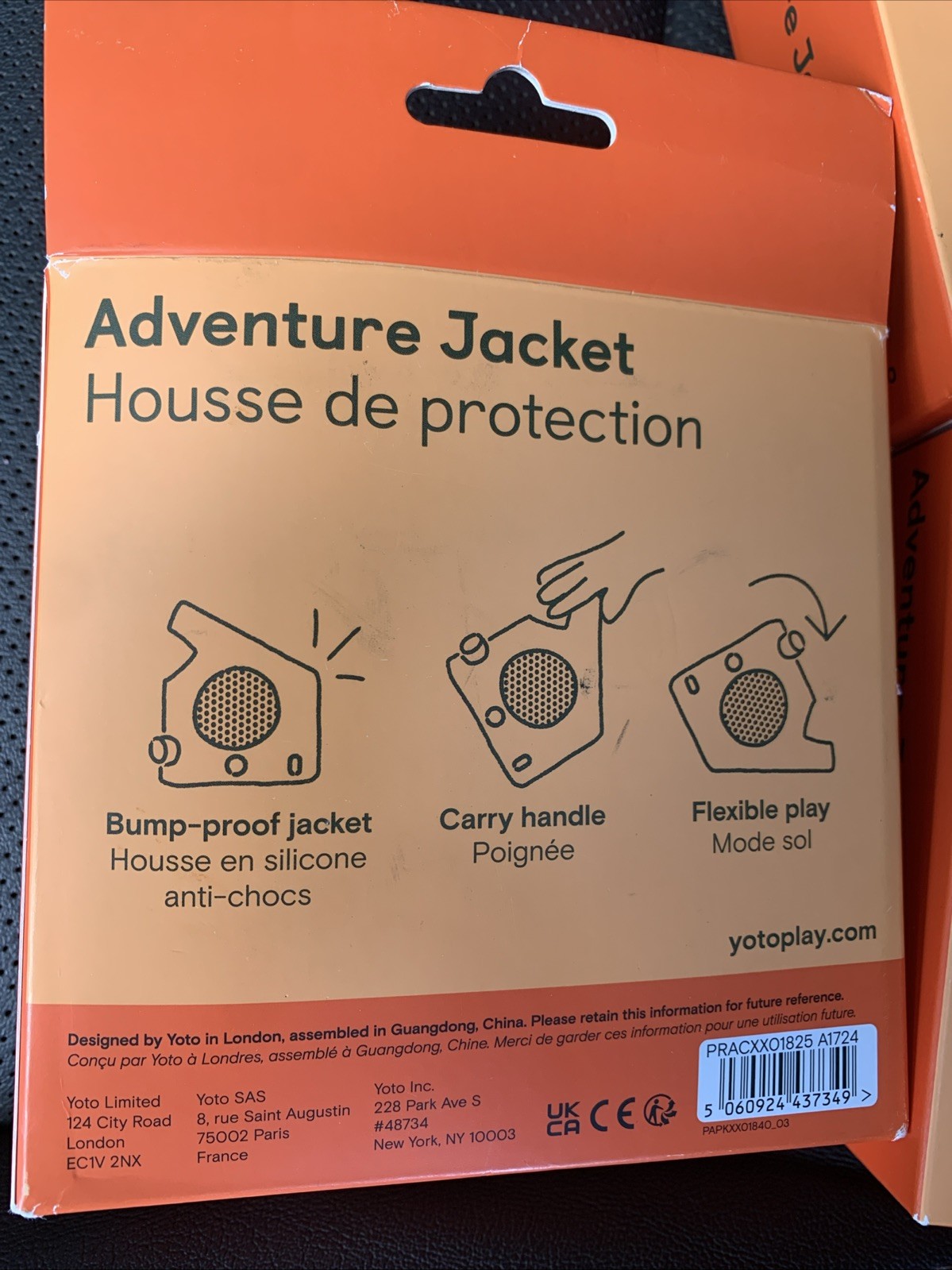 3 Yoto Player 3rd Generation Adventure Bump Proof Jacket – Fruit Punch Orange