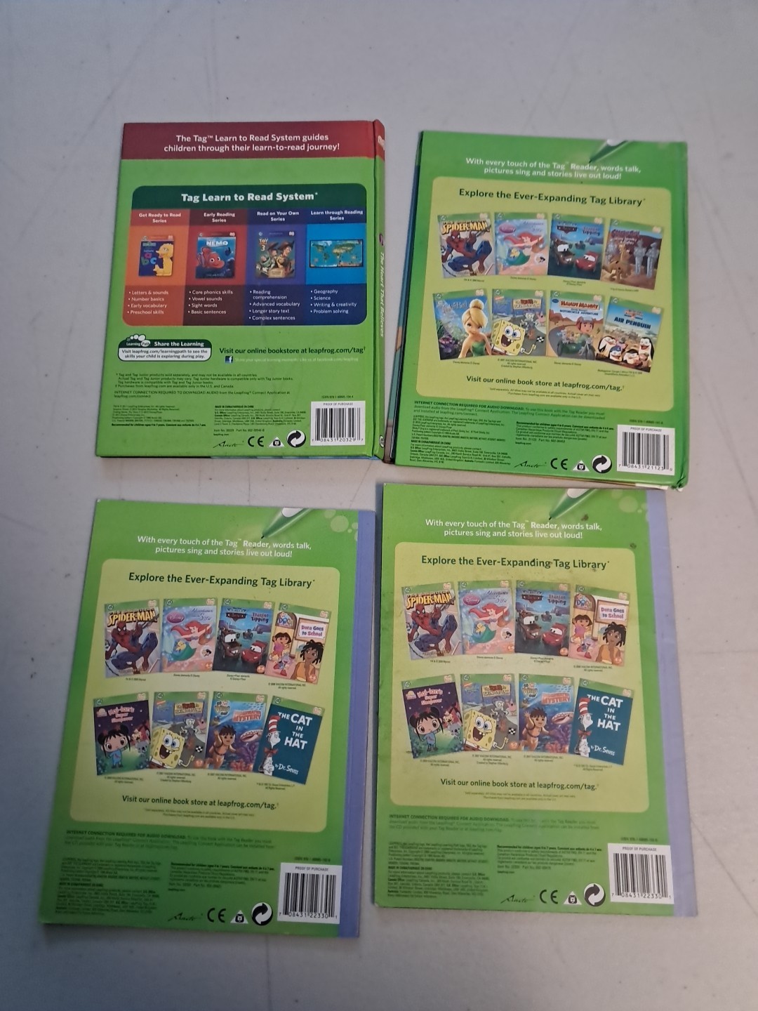 Lot Of Leap Frog Tag Books Toy Story Cinderella