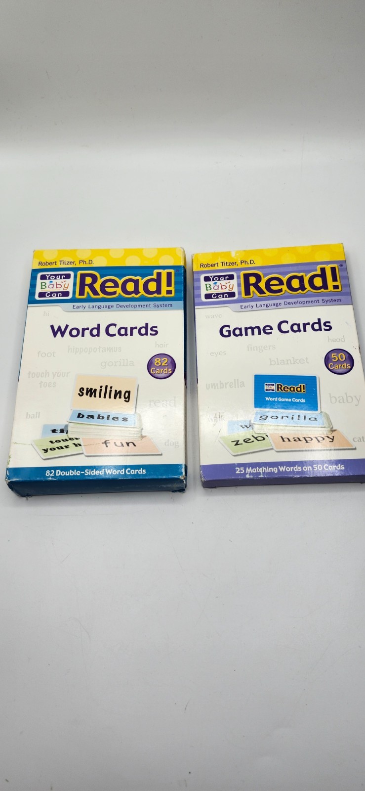 Your Baby Can Read Early Language Development System 82 Word & 50 Game Cards