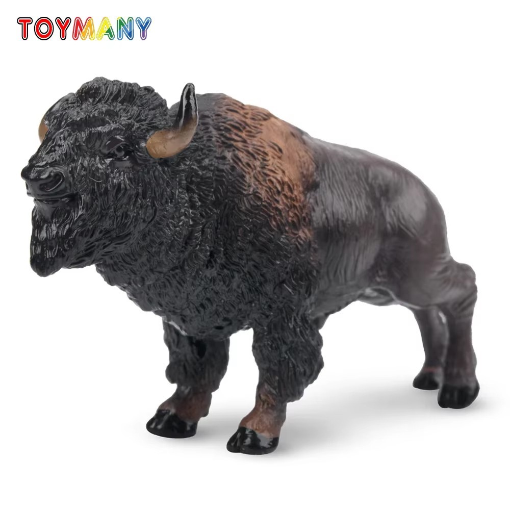 Toymany Mini American Bison Figurine Toy – Small Size