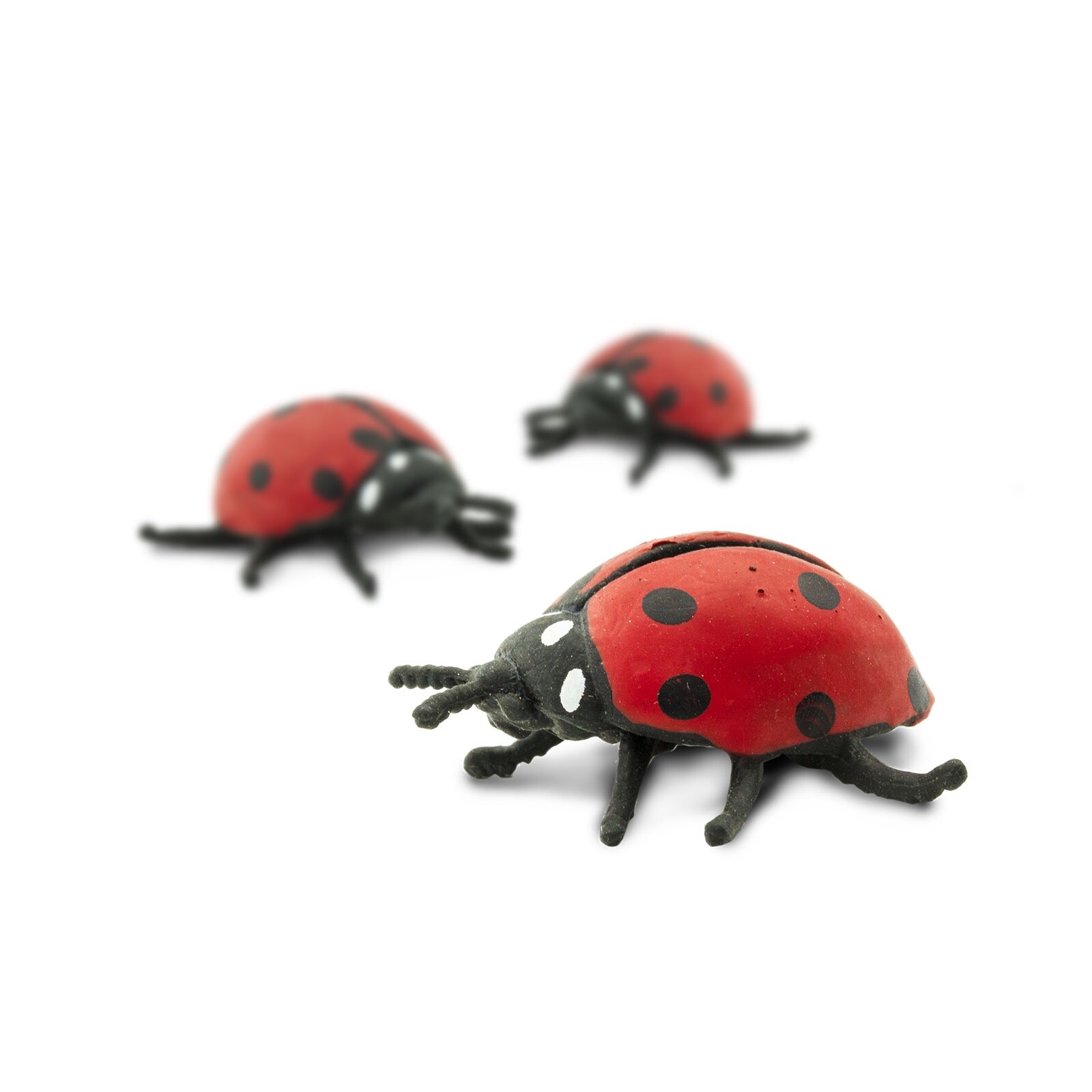 SAFARI LTD LADY BUGS SET OF 25 GOOD LUCK MINIS! #340122! TINY 1″ LONG