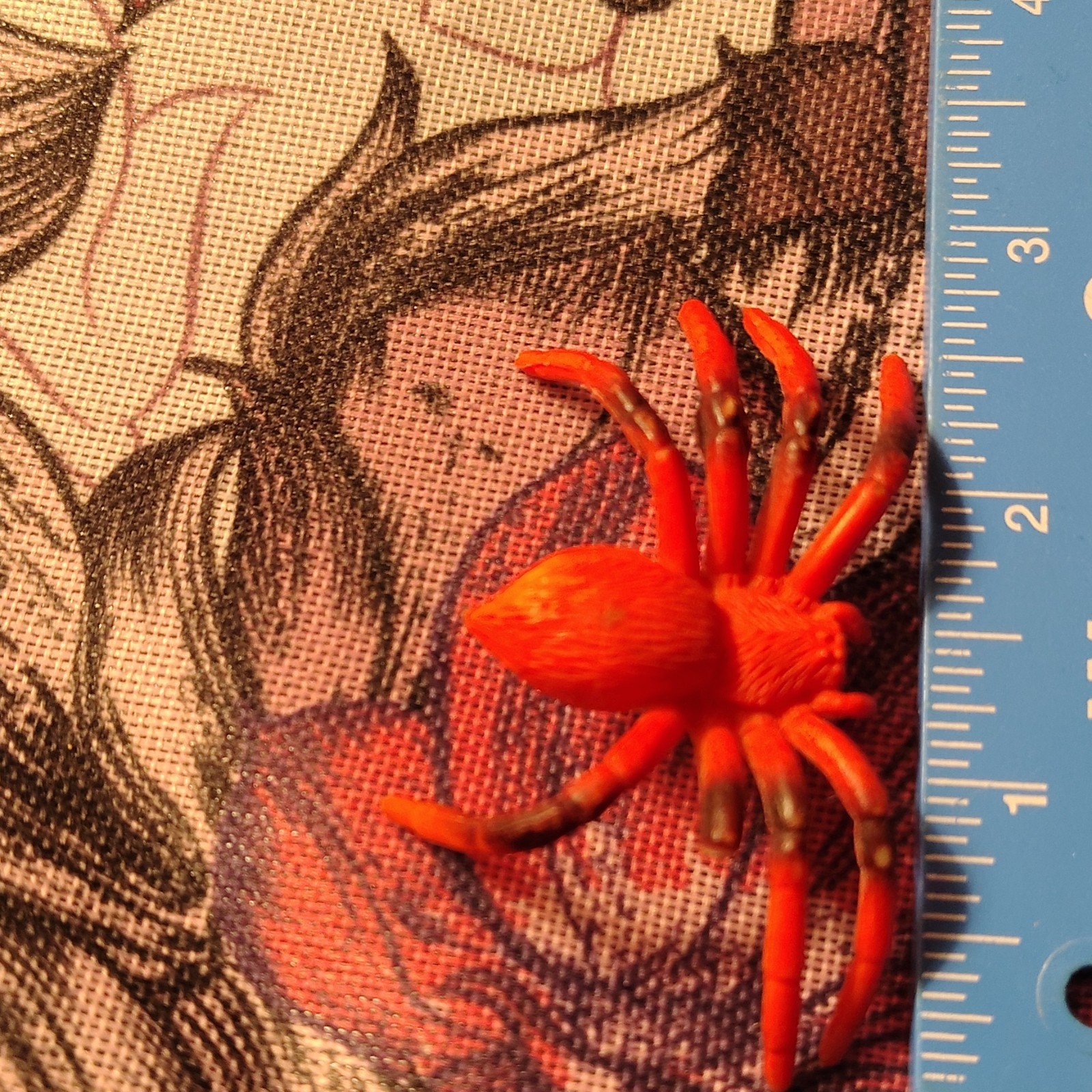 Orange Plastic Spider Educational Toy Animal Figure for Ages 4-7 & 8-11 Years