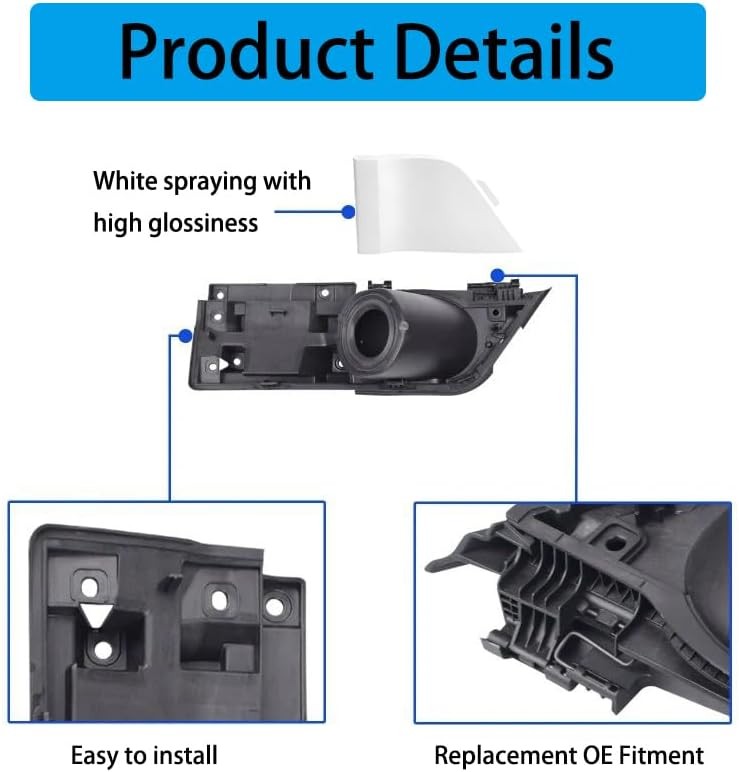 Transit Fuel Door/Gas Door Assembly with White Cover Compatible with 2015-2023 F