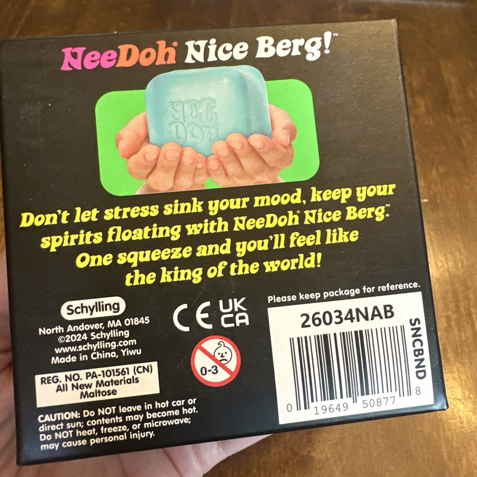 NeeDoh Nice Berg Blue Niceberg Solid Squish Large Cube Iceberg NEW AUTHENTIC