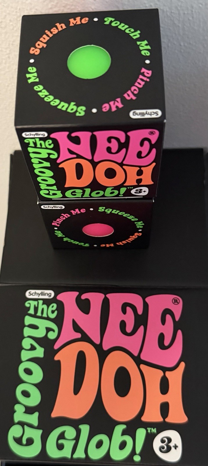 Needoh The Groovy Glob Schylling – Set of 2 – Pink / Green