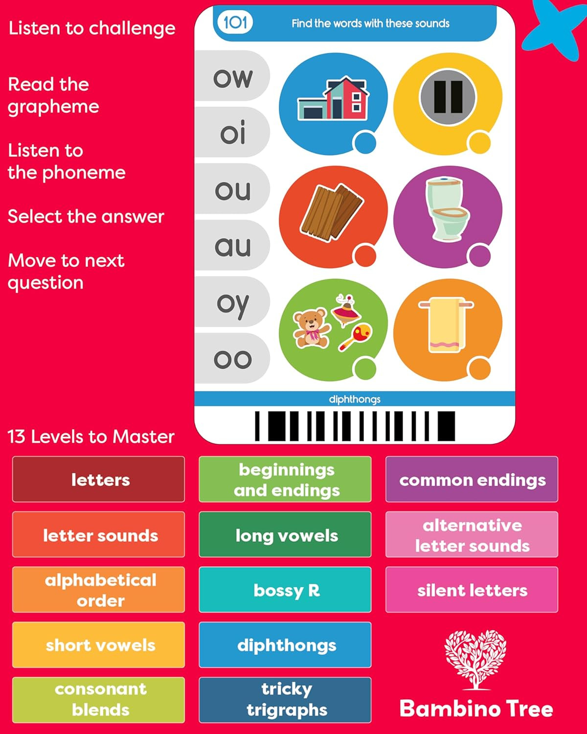 Phonics Machine Learning Pad – Electronic Reading Game for Kids Age 5-11 – Learn