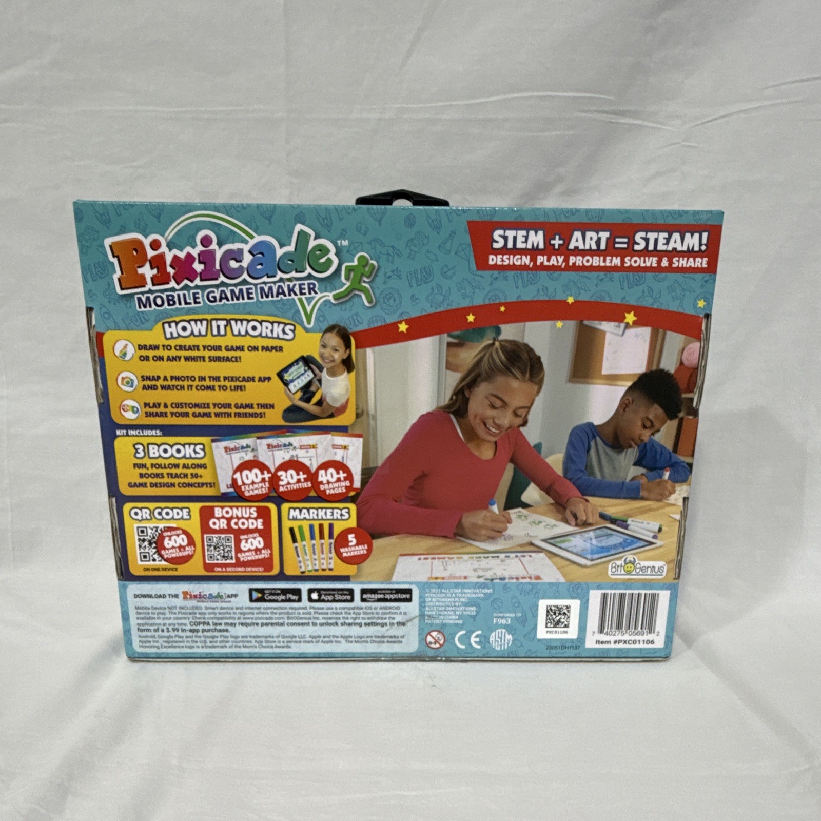 Pixicade Mobile Game Maker STEM/STEAM Create 1200 Games! Set w/ 3 Books