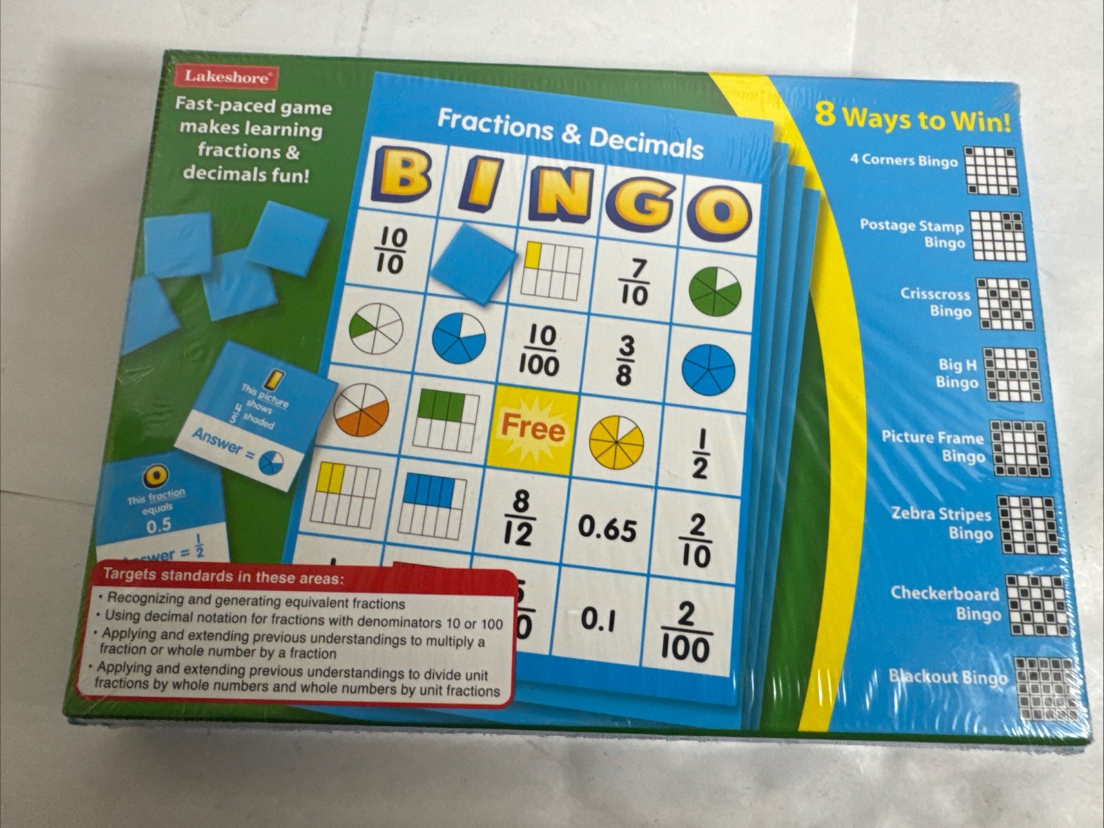 NIB Lakeshore Learning Division Bingo lot of 3 Bingo’ NEW FACTORY SEALED BOX