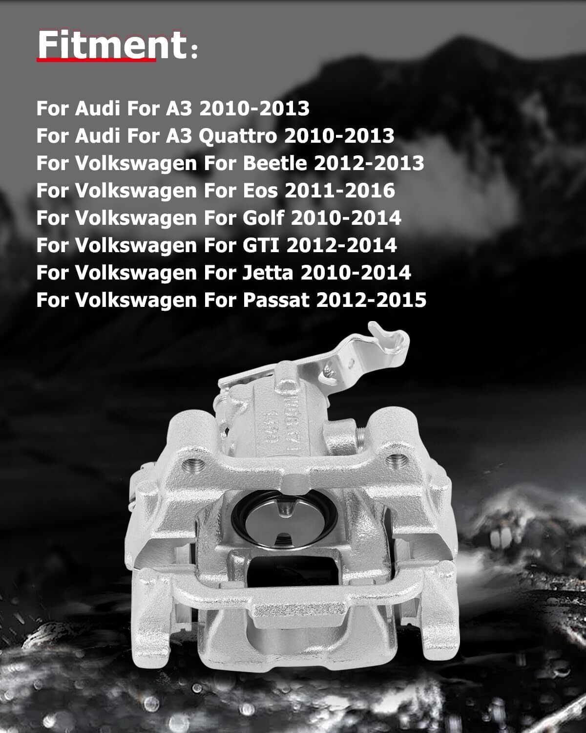 cciyu 19B6384 19B6385 Rear Left & Right Disc Brake Calipers with Bracket For
