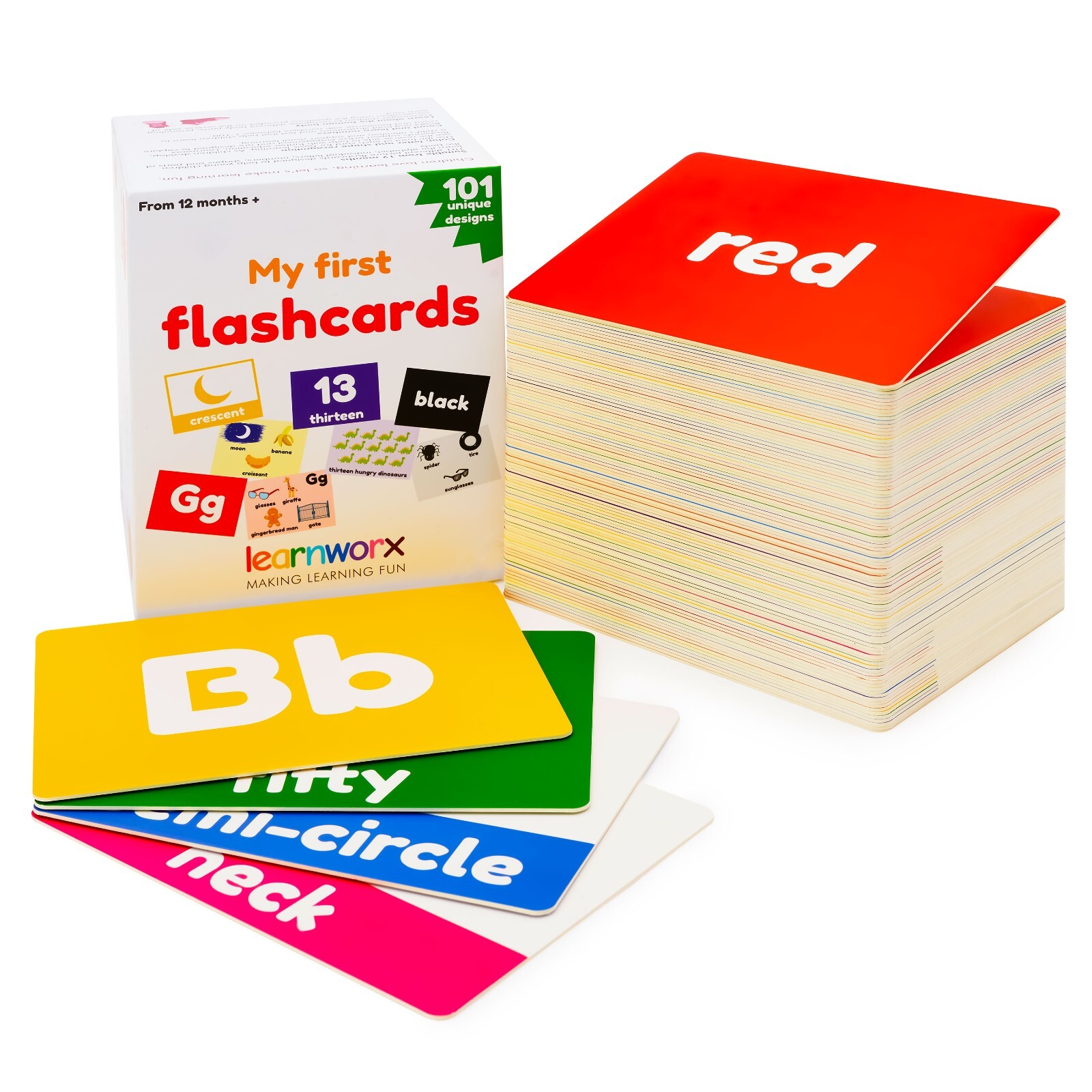 My First Flash Cards for Toddlers – 101 Cards- 202 Sides – Learn Shapes, Numbers