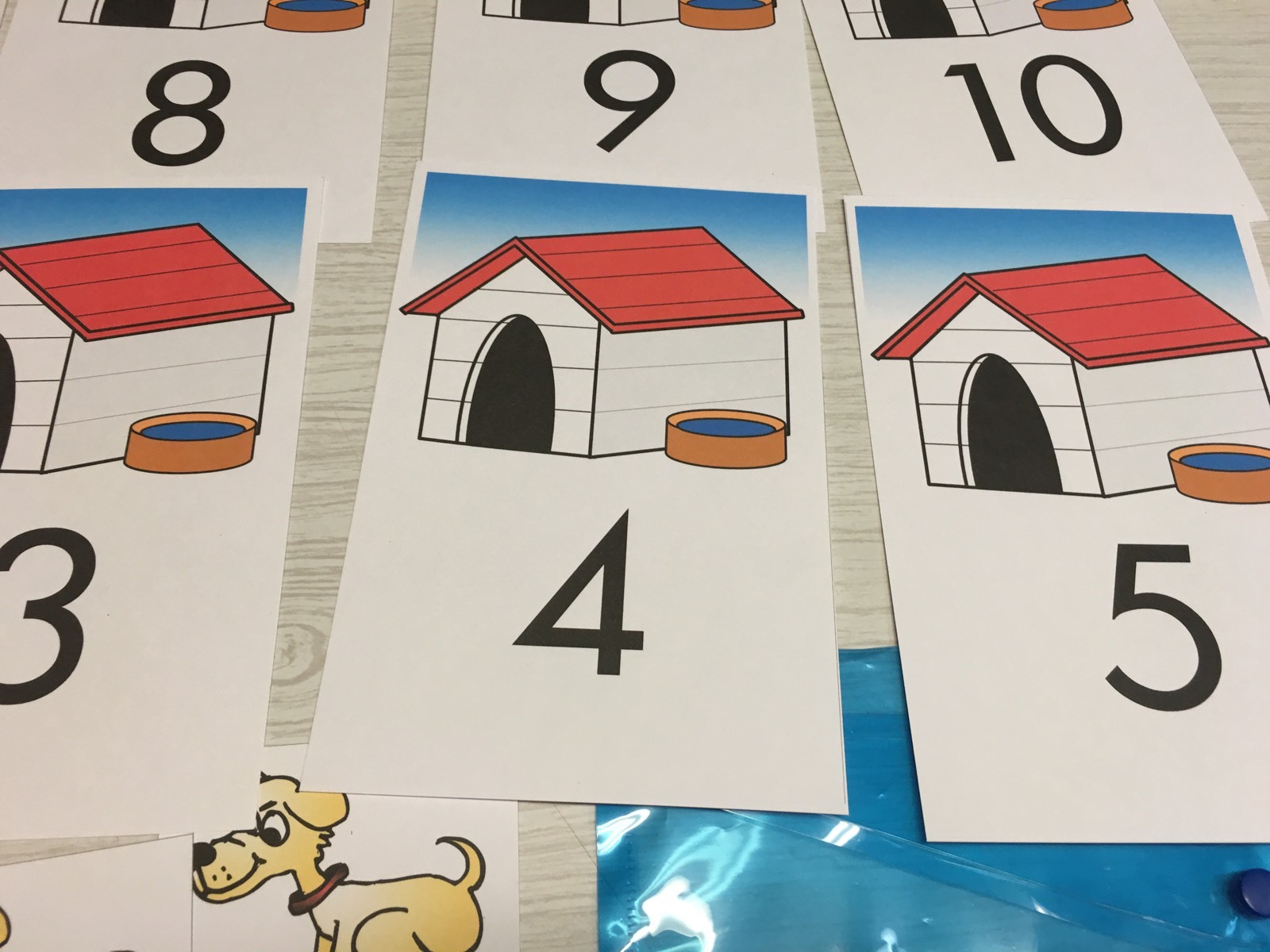 My Dog House Learning Center- Math Mat – Laminated Mats