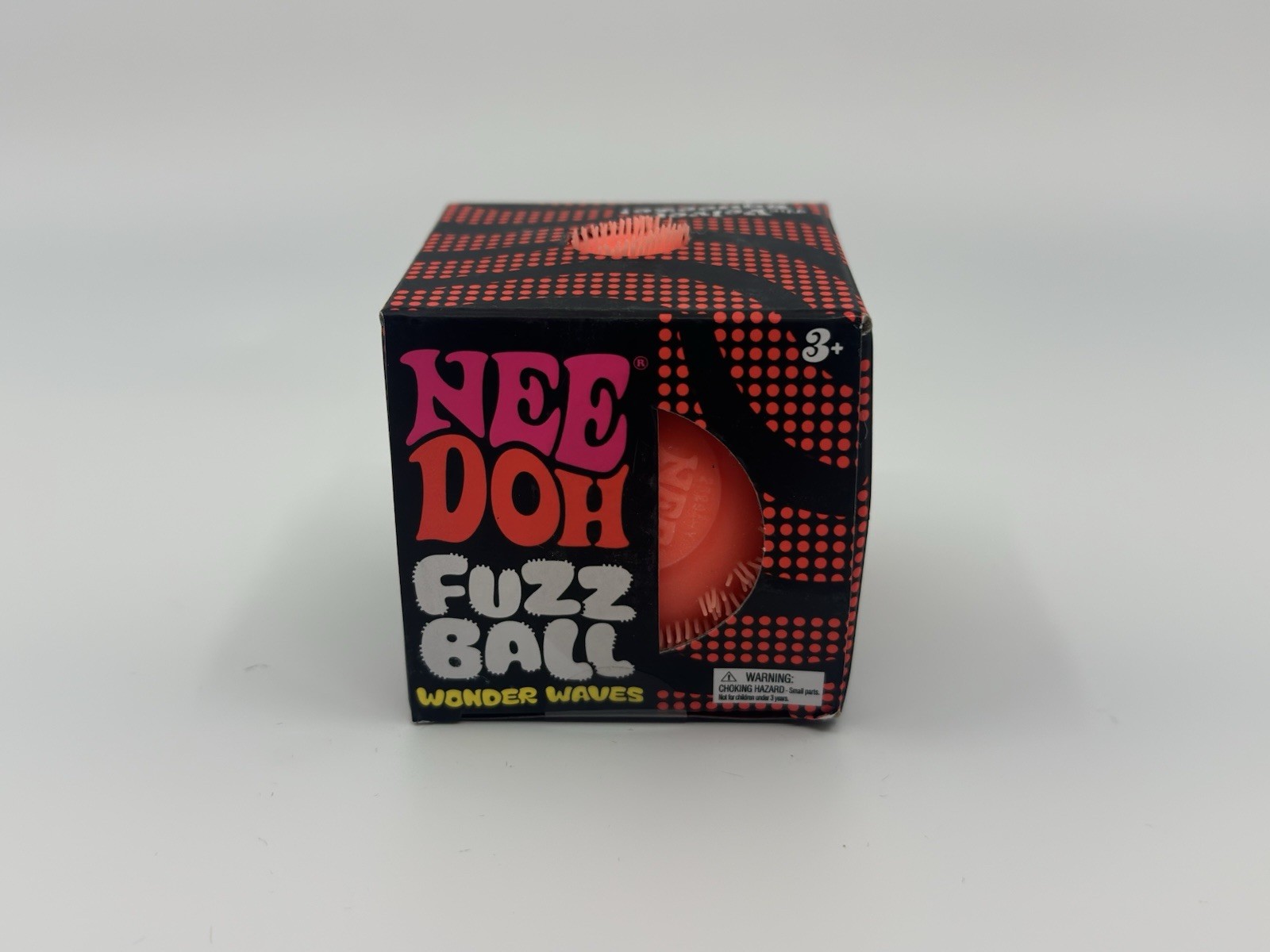 Orange Needoh FUZZ BALL Wonder Waves Nee Doh Squish Stress Ball NEE-DOH Fuzzball