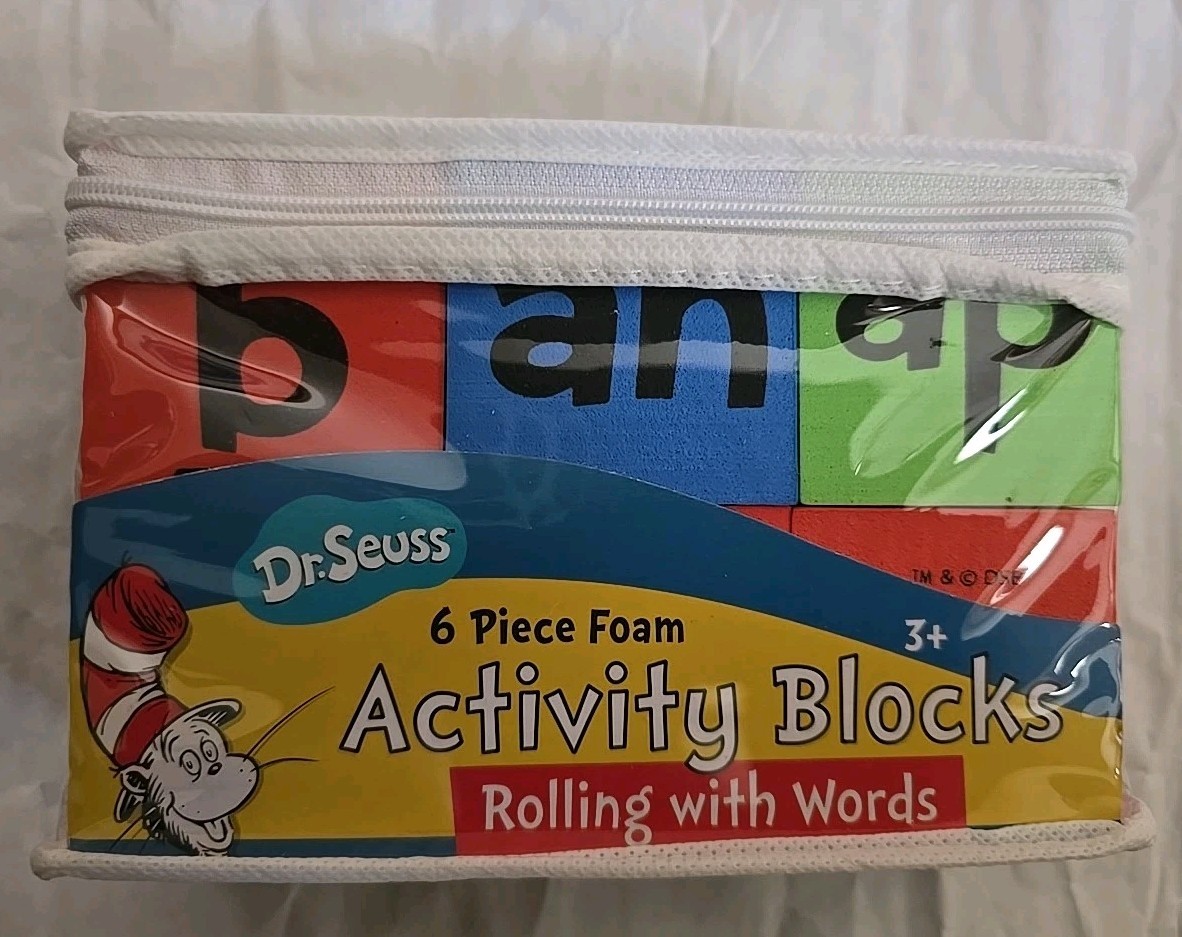 Eureka Dr. Seuss Rolling With Words Foam Activity Blocks Ages 3+ (Spelling STEM)