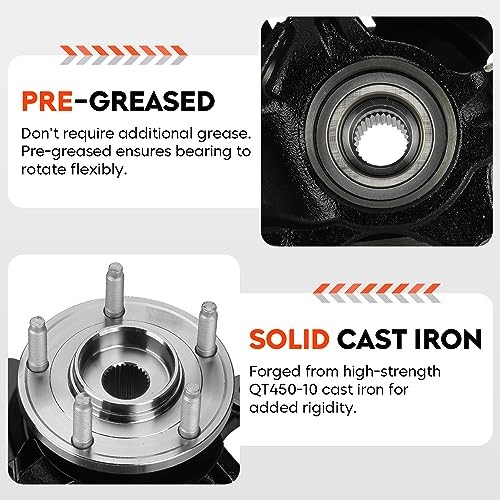 Front Steering Knuckle Hub Ford Escape Mazda Tribute Mercury Pair